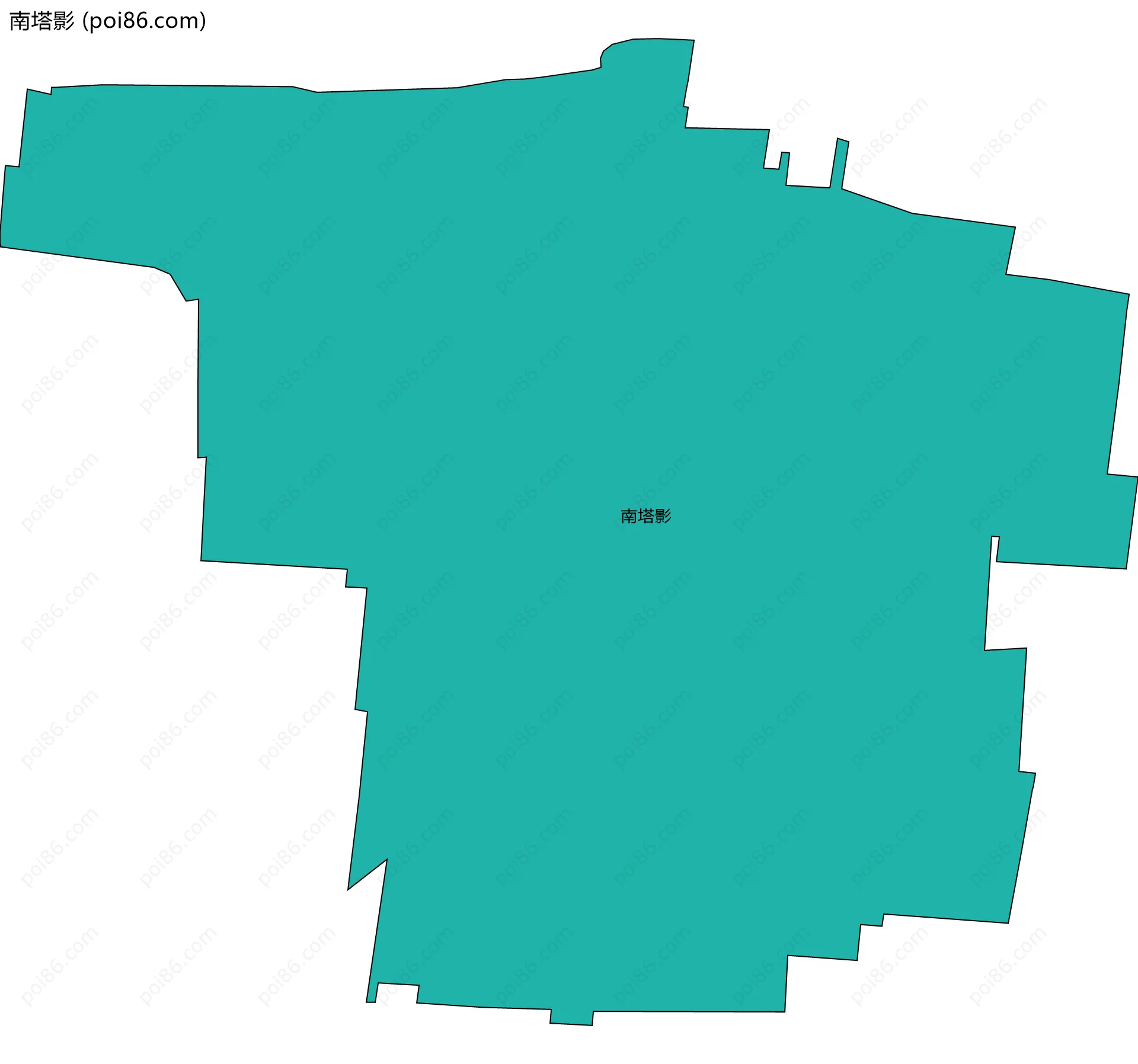 南塔影边界地图