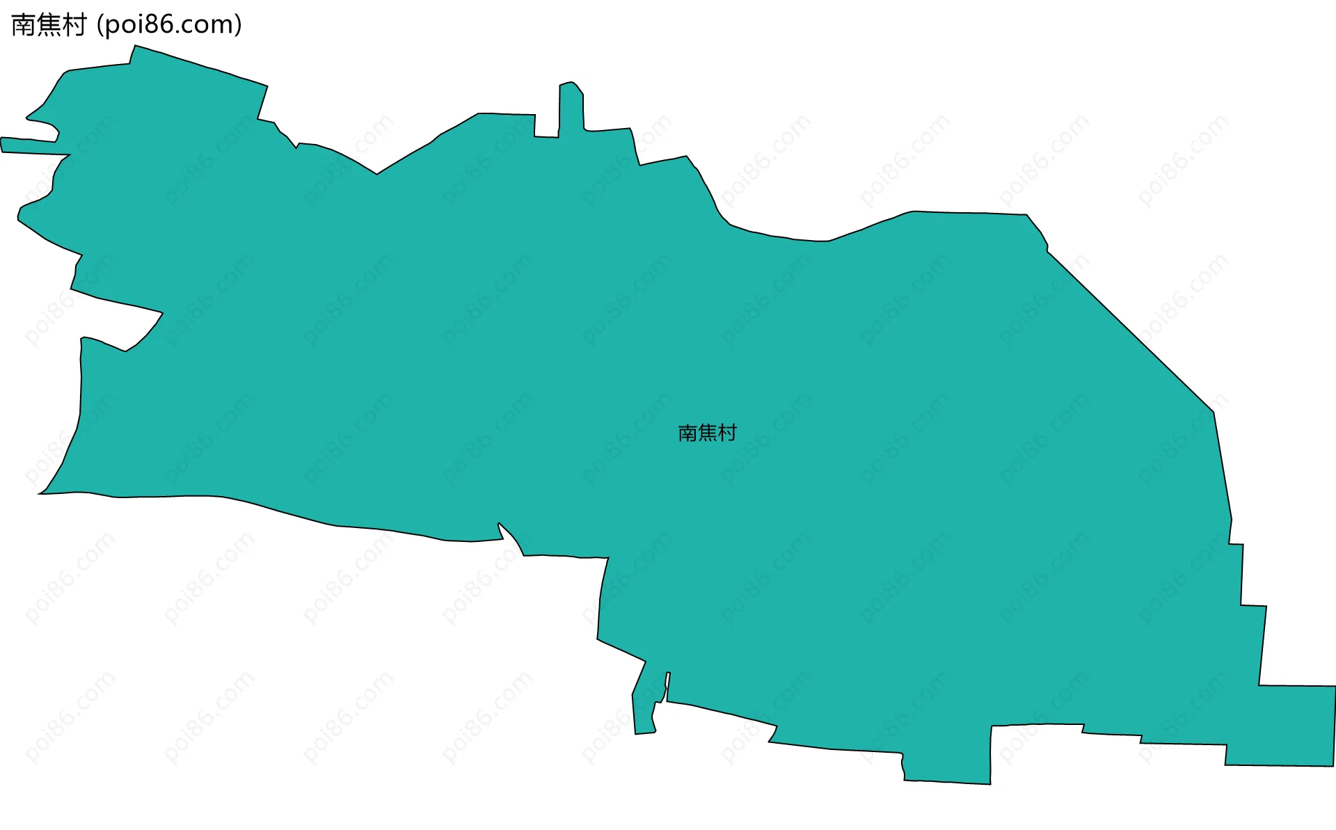 南焦村边界地图