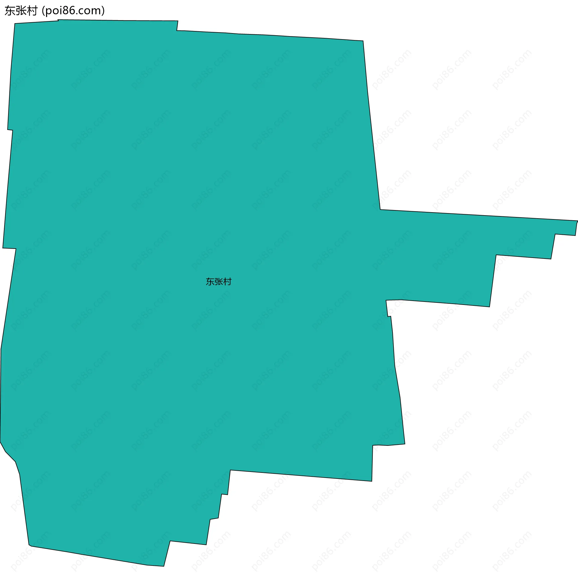 东张村边界地图