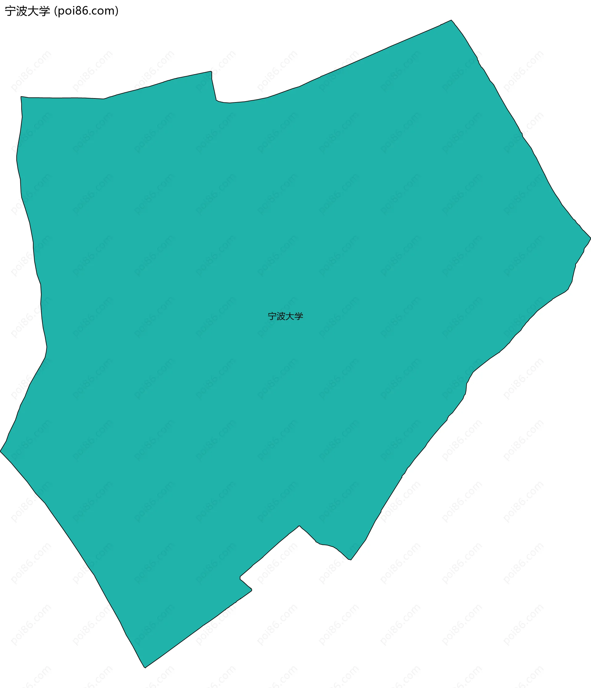 宁波大学边界地图