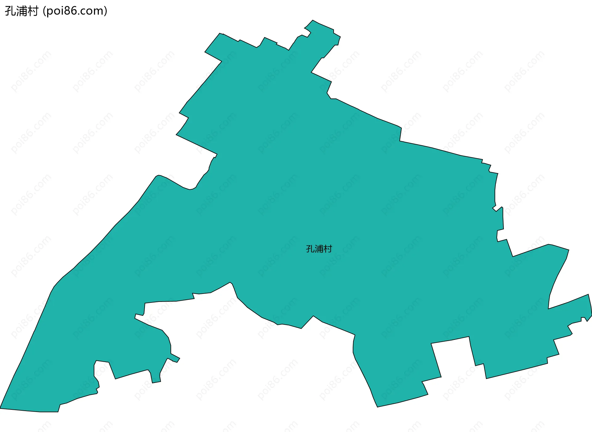 孔浦村边界地图