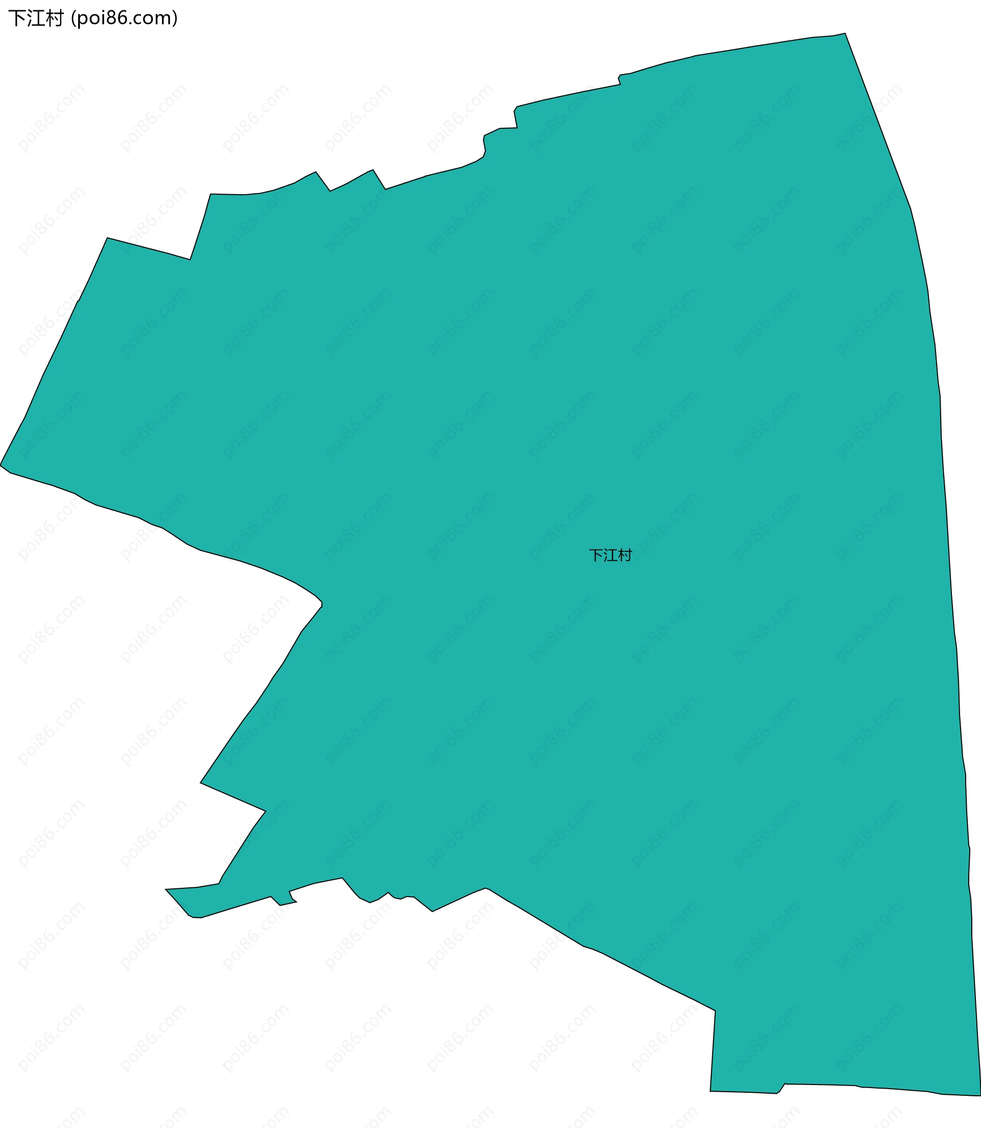 下江村边界地图