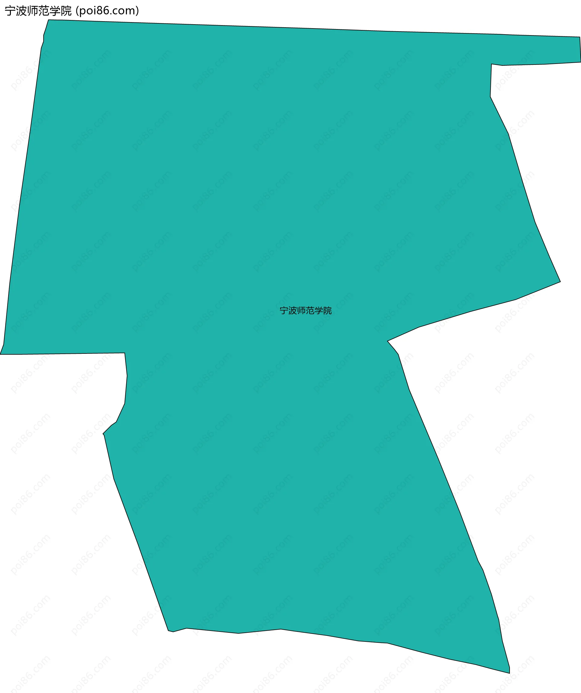 宁波师范学院边界地图
