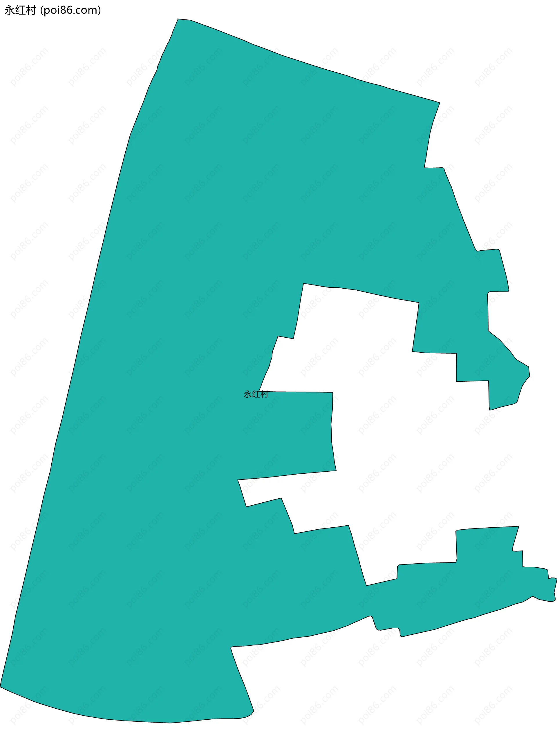 永红村边界地图