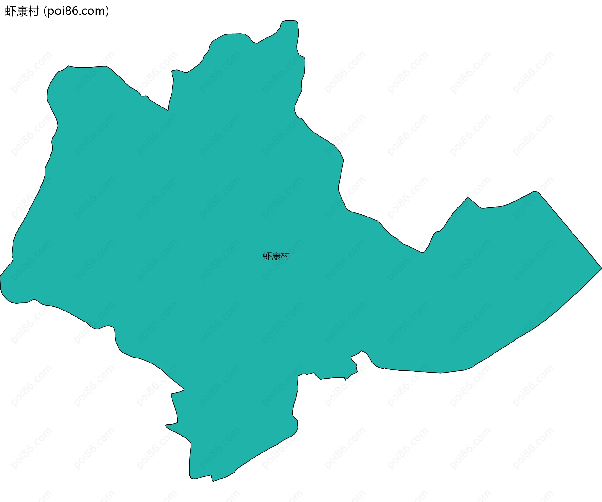 虾康村边界地图