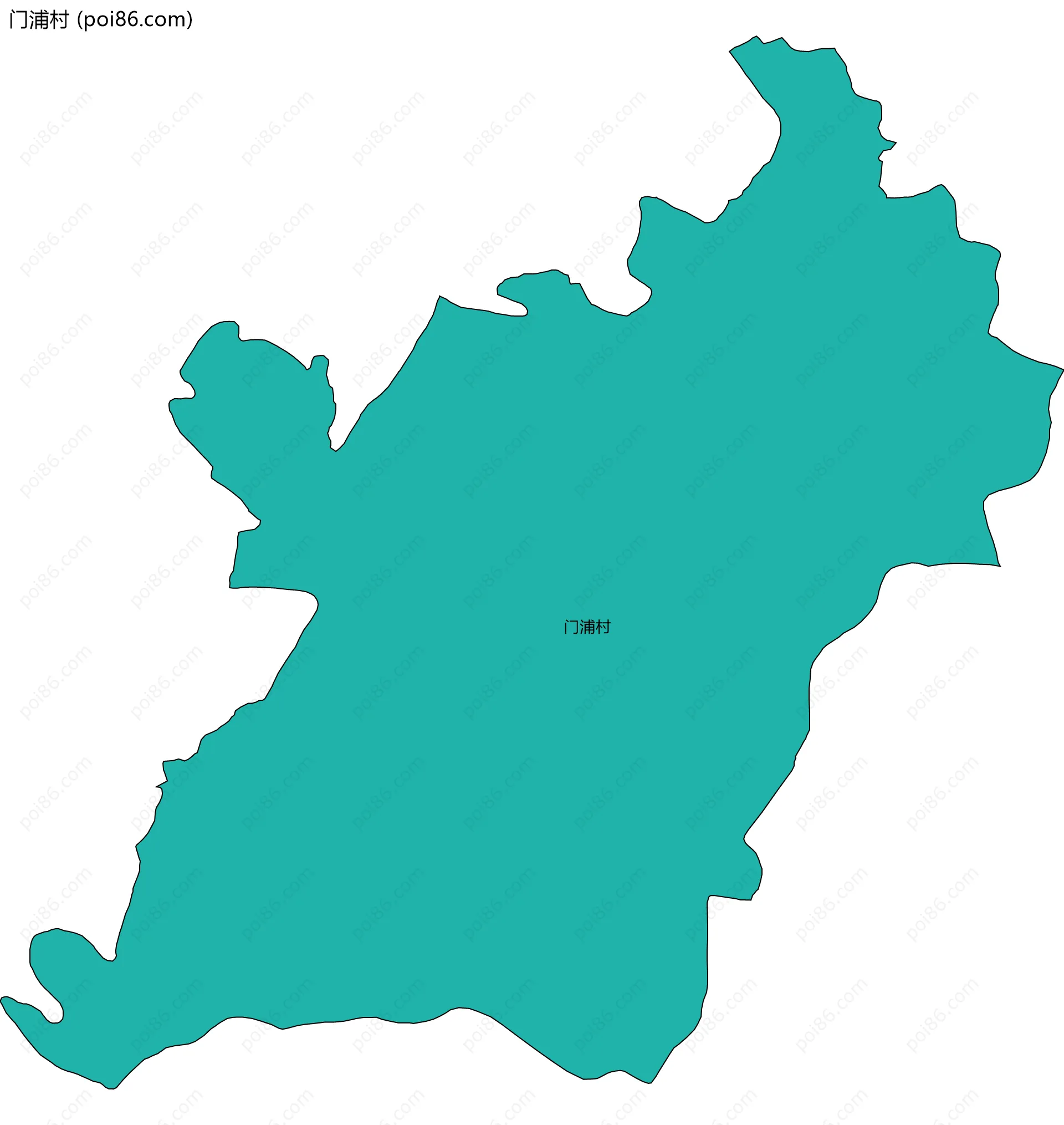 门浦村边界地图