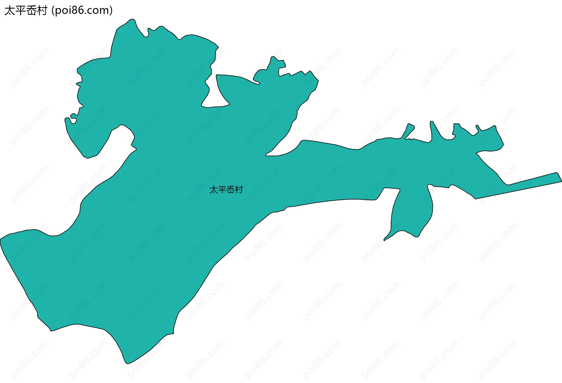 太平岙村边界地图