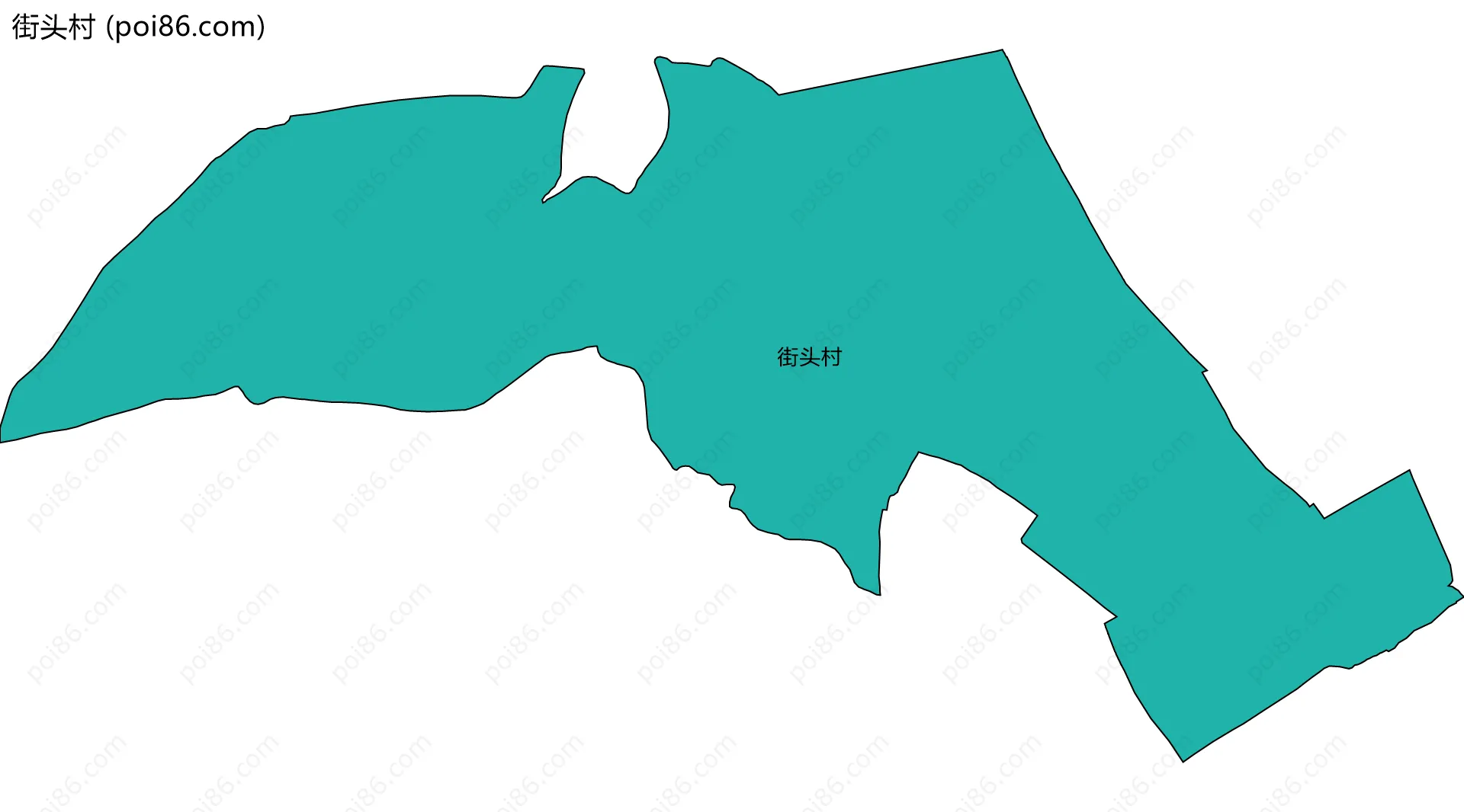 街头村边界地图