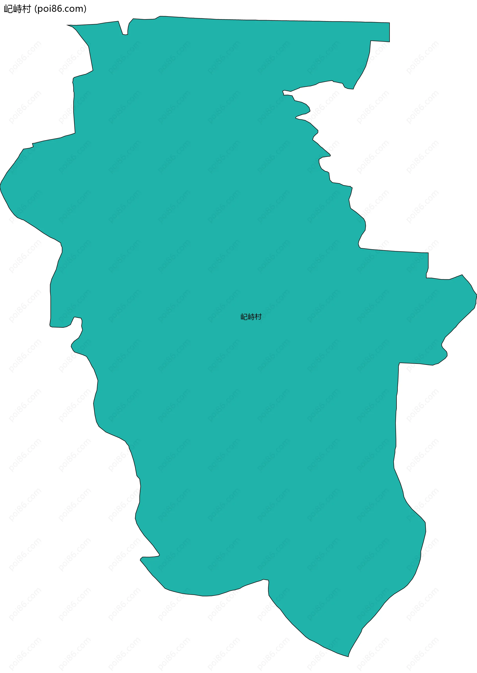 屺峙村边界地图