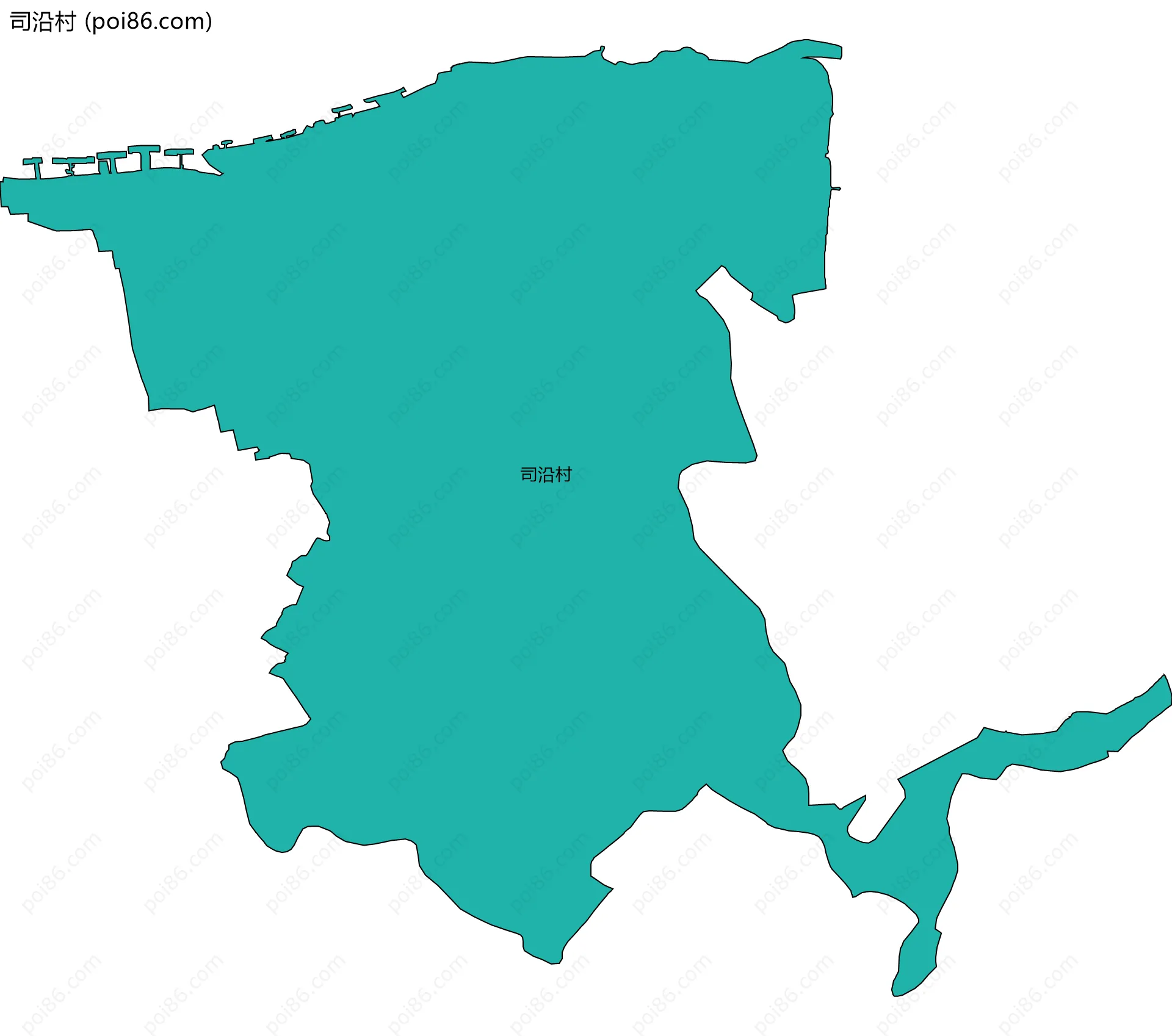 司沿村边界地图