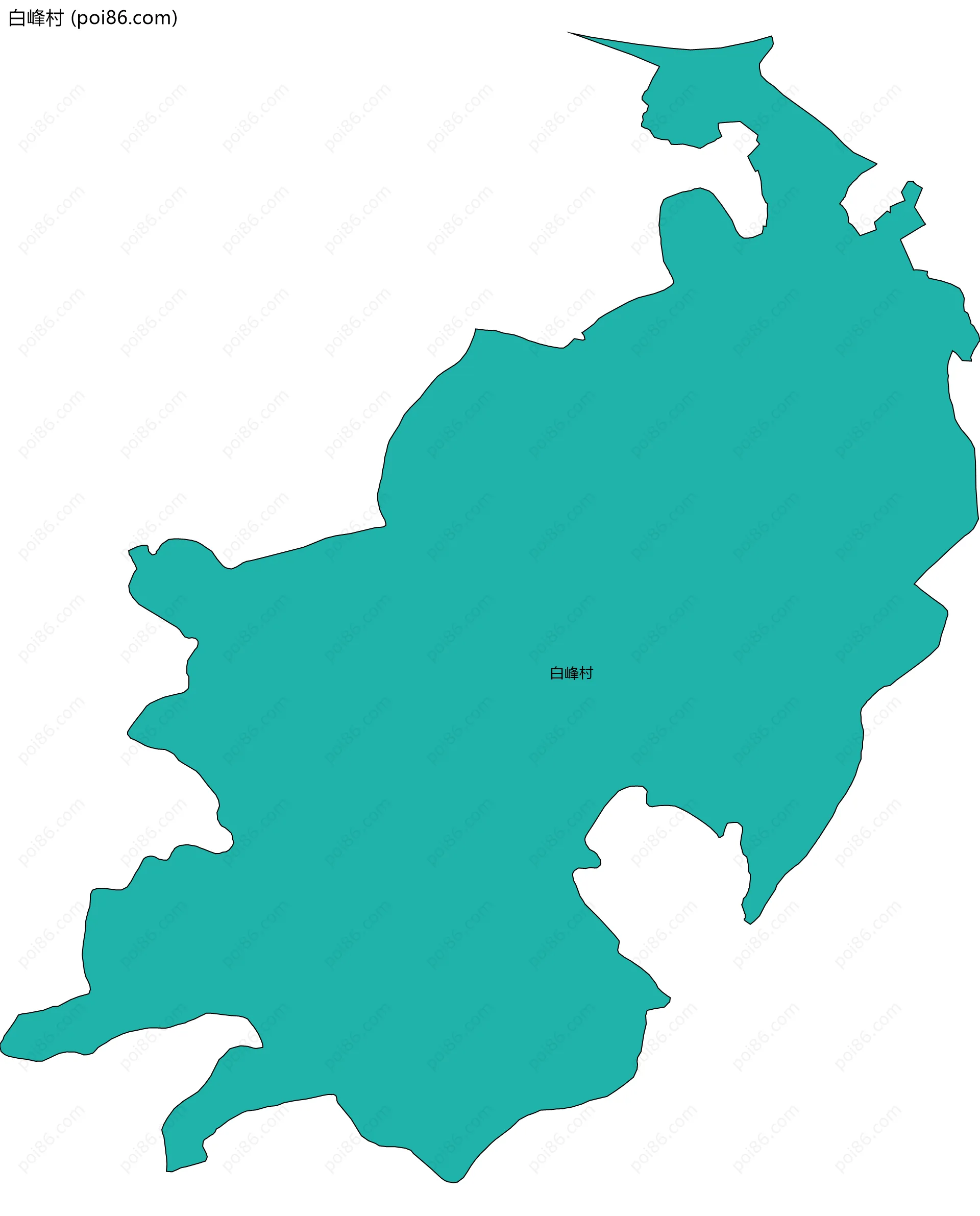 白峰村边界地图