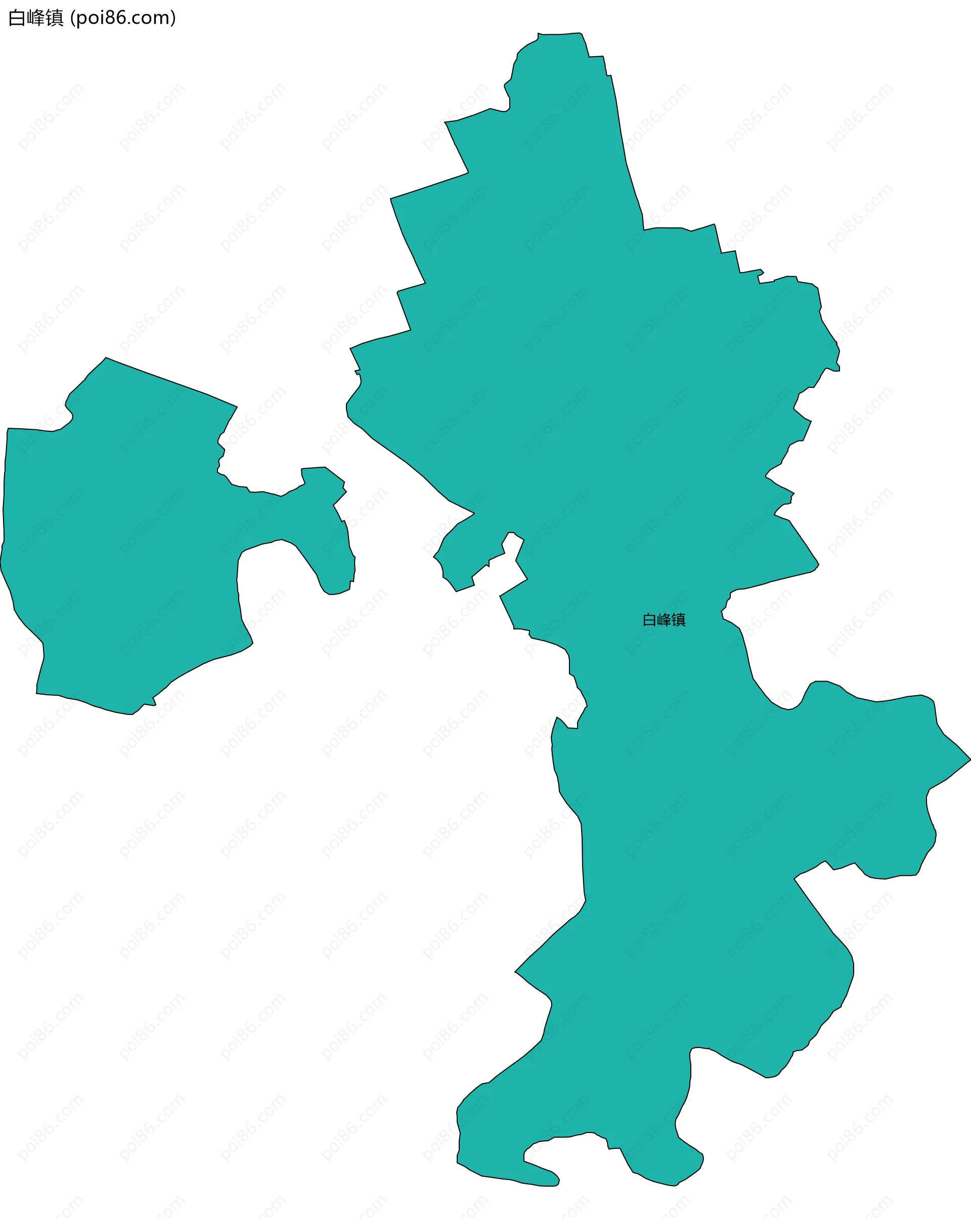 白峰镇边界地图