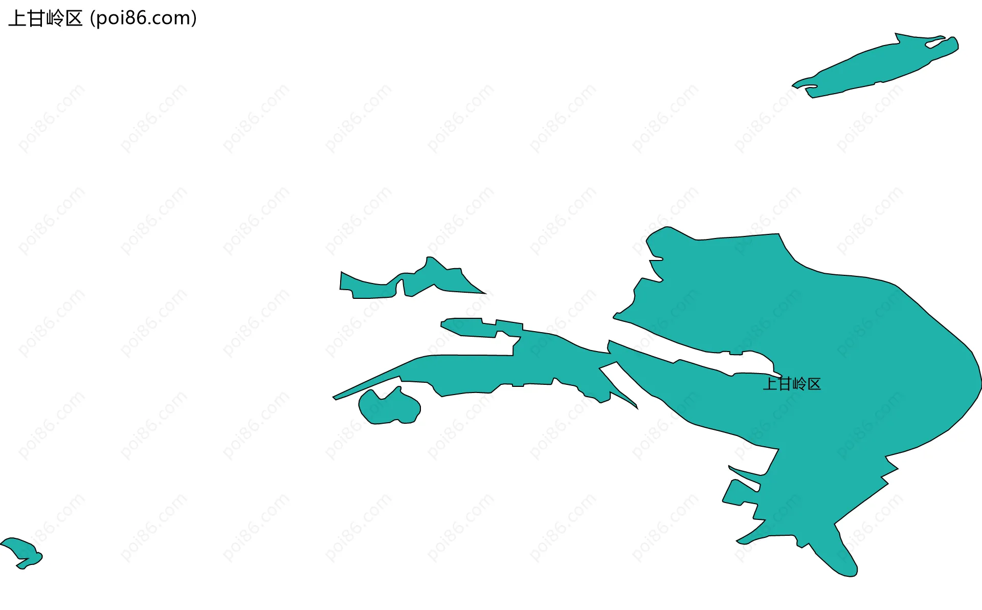 上甘岭区边界地图