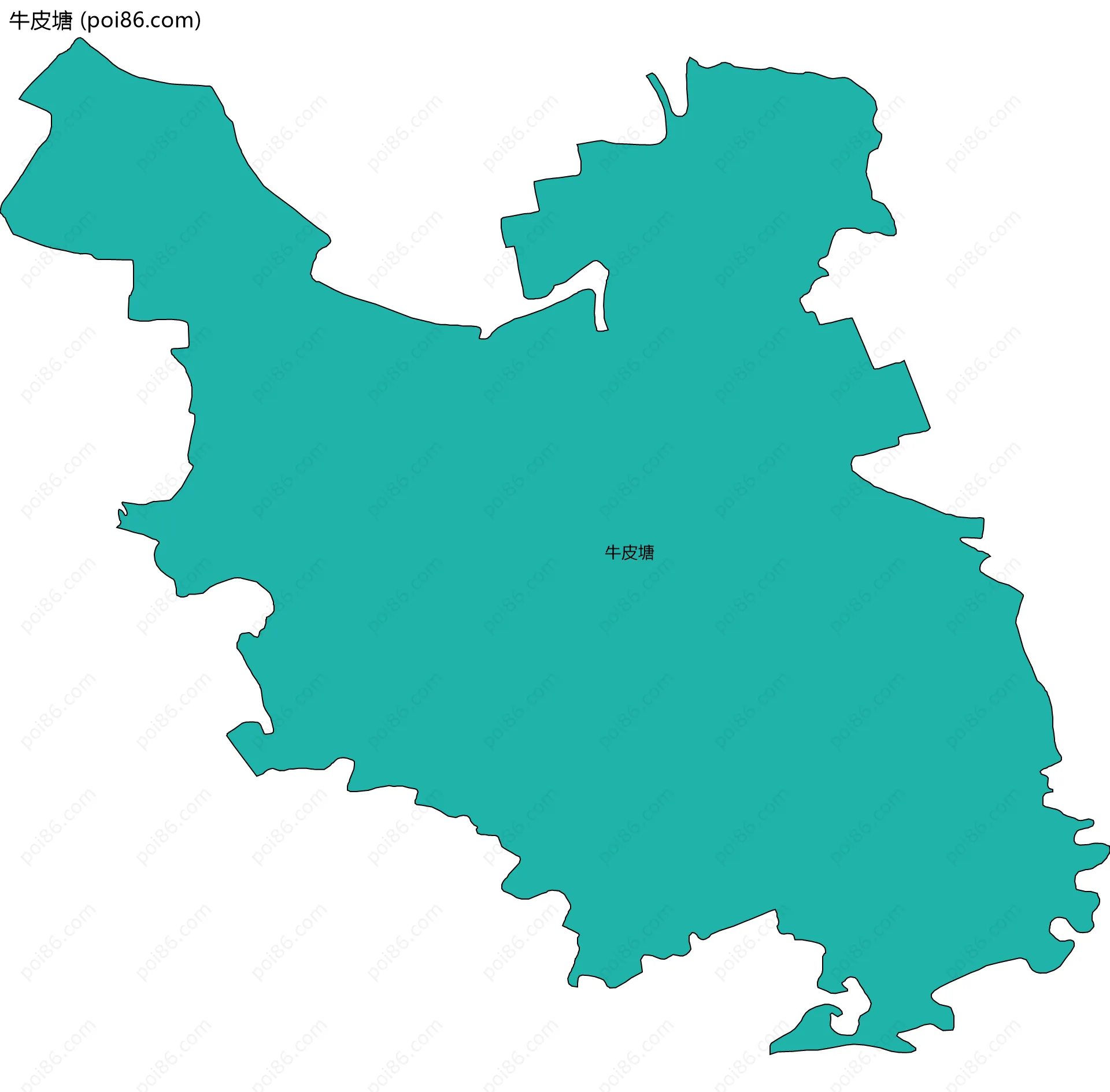 牛皮塘边界地图