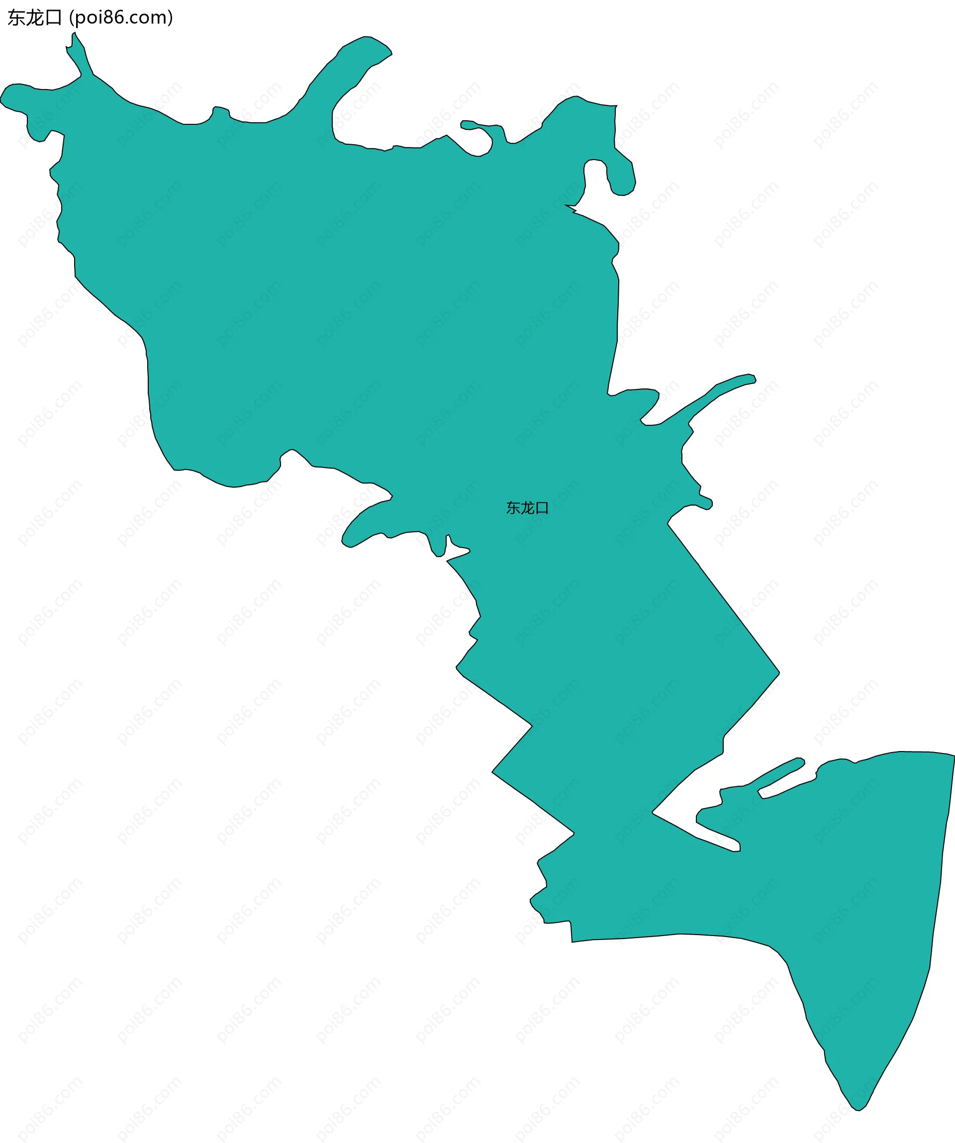 东龙口边界地图