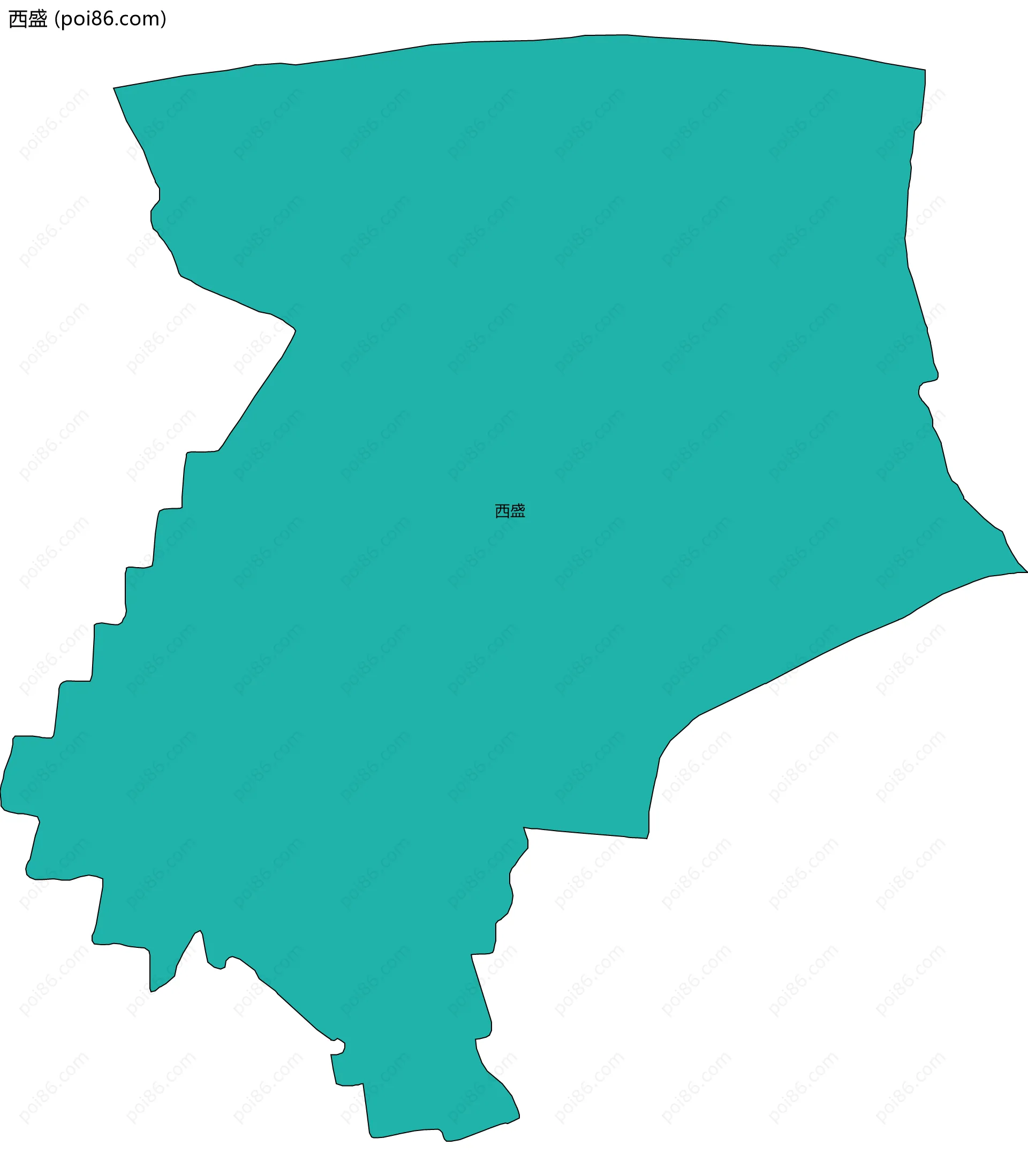 西盛边界地图