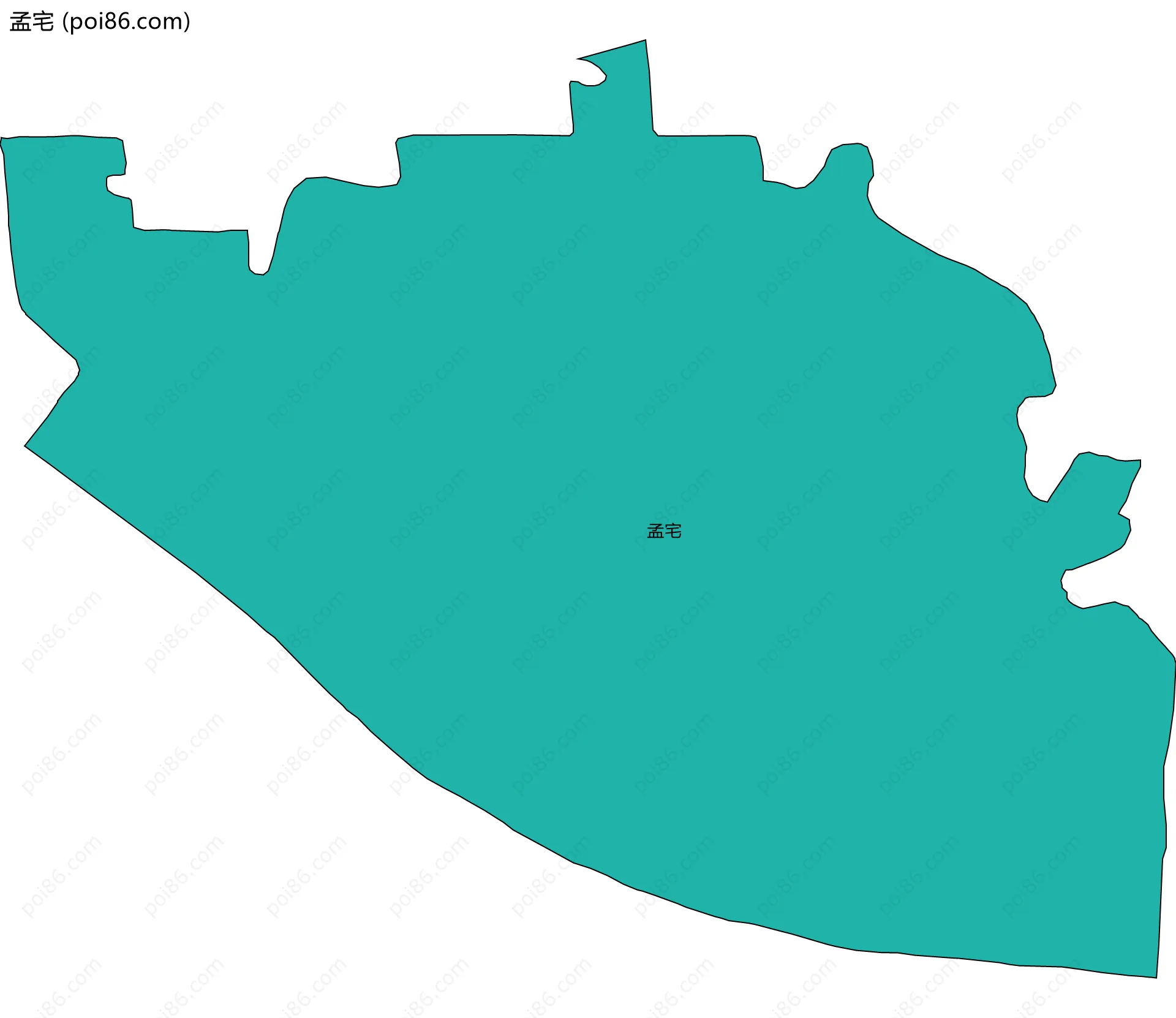 孟宅边界地图