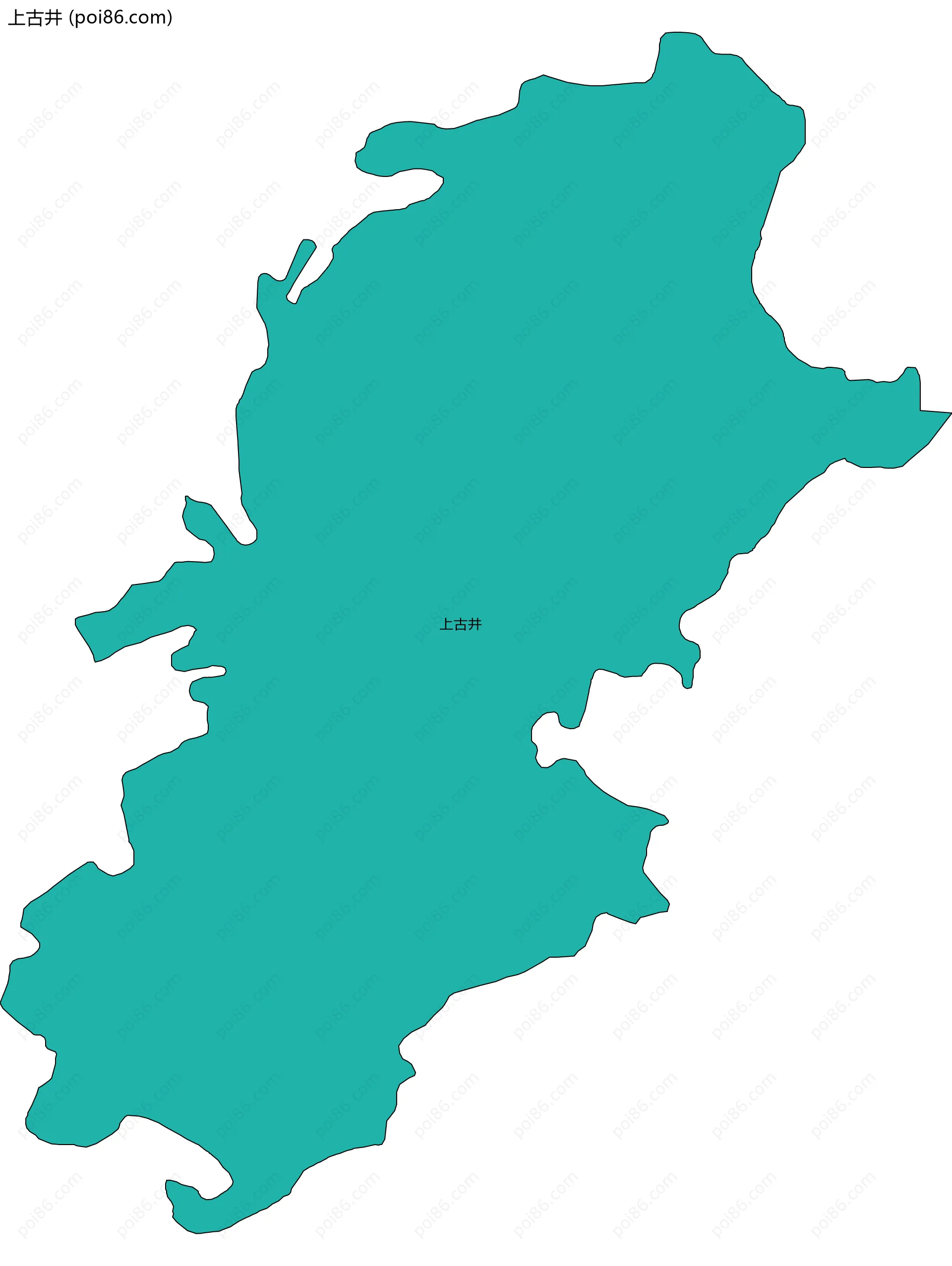 上古井边界地图