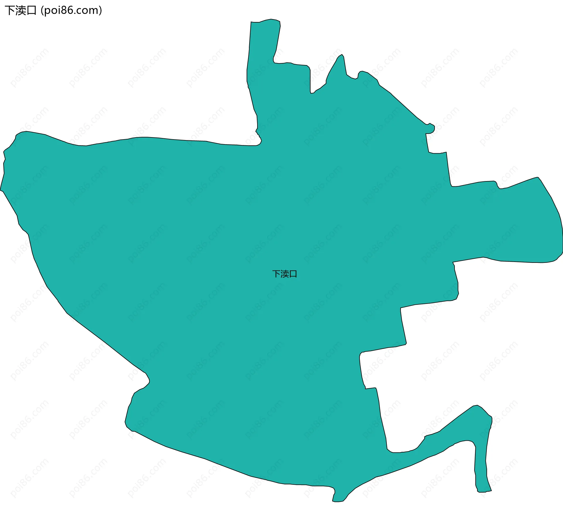 下渎口边界地图