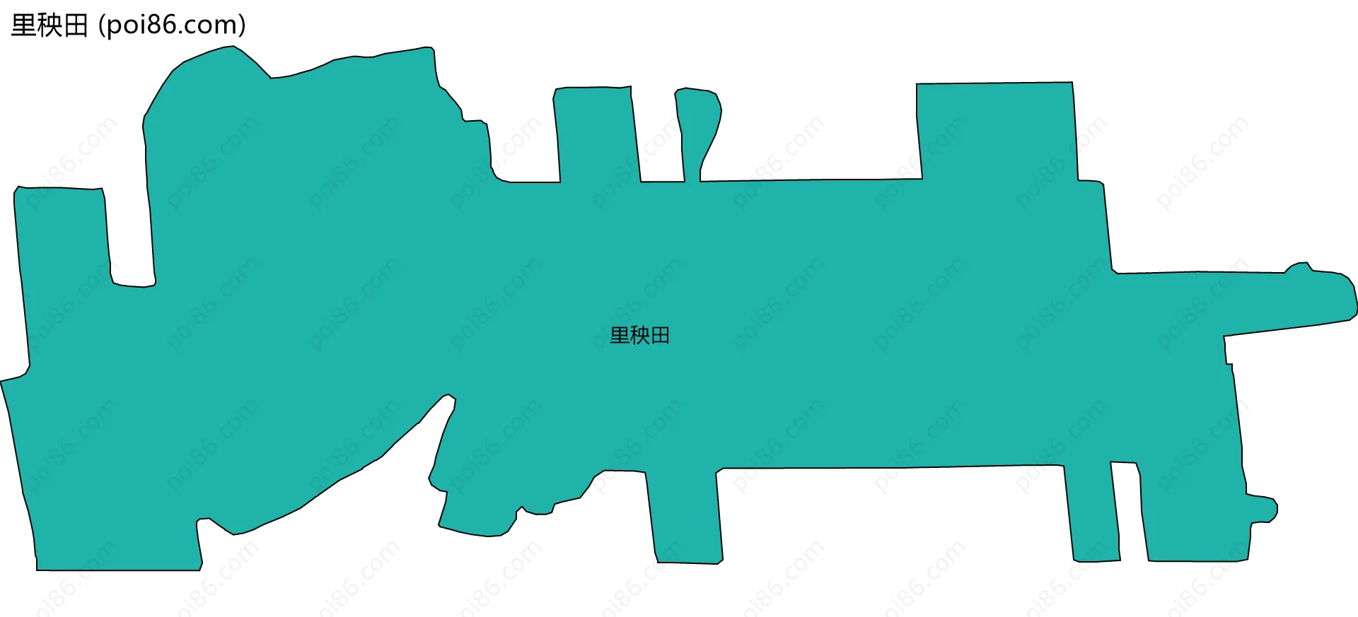 里秧田边界地图