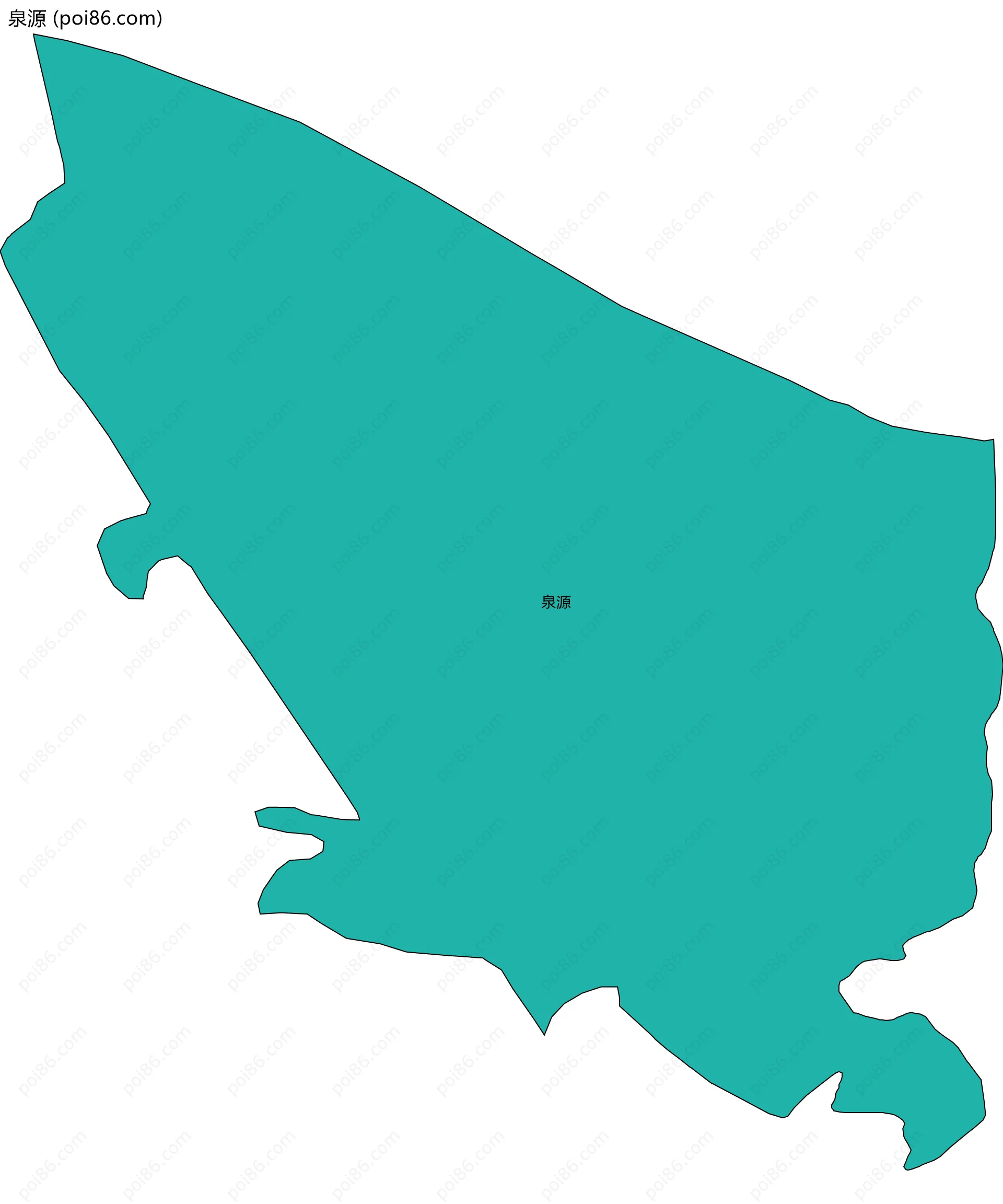 泉源边界地图