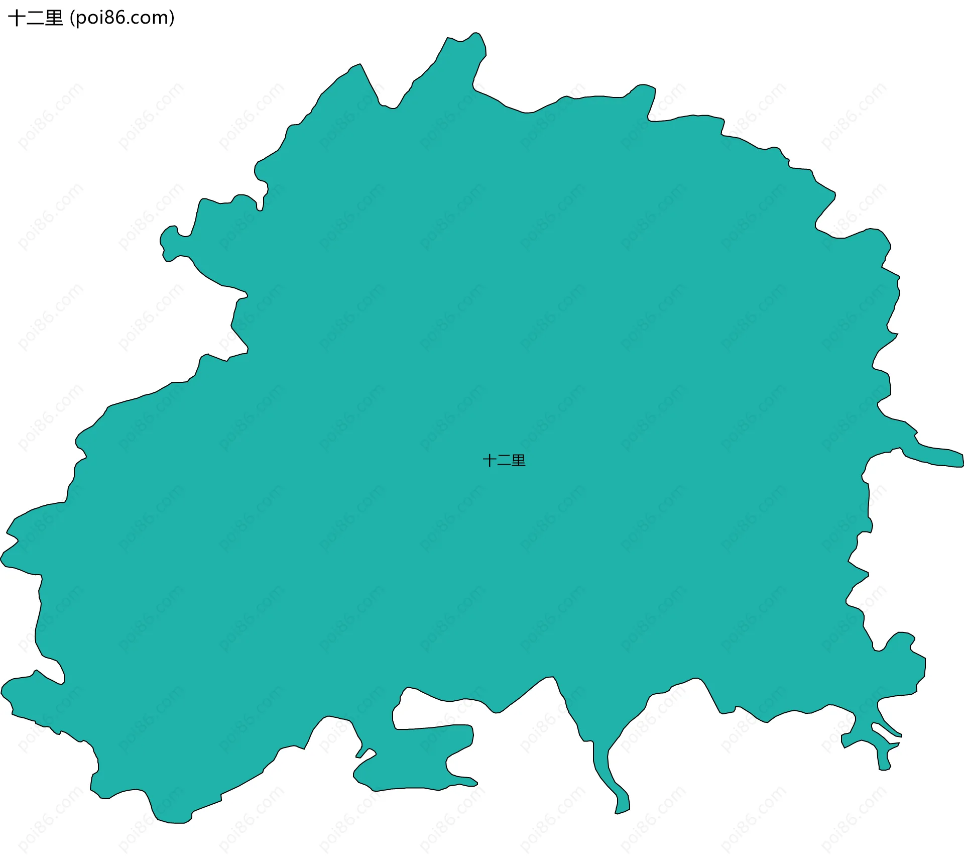 十二里边界地图