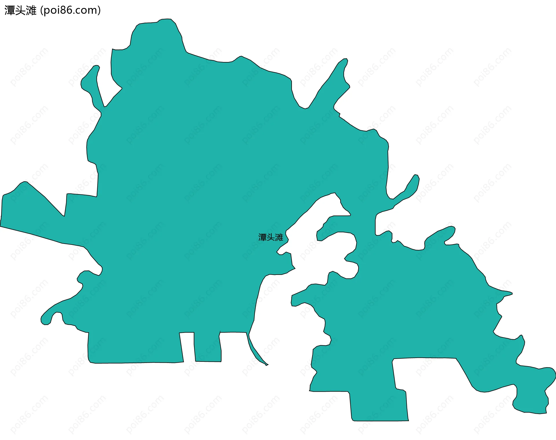 潭头滩边界地图