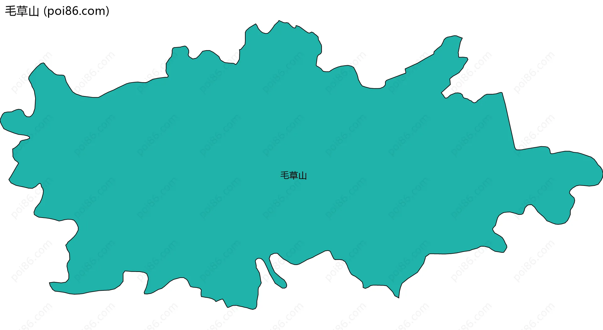 毛草山边界地图