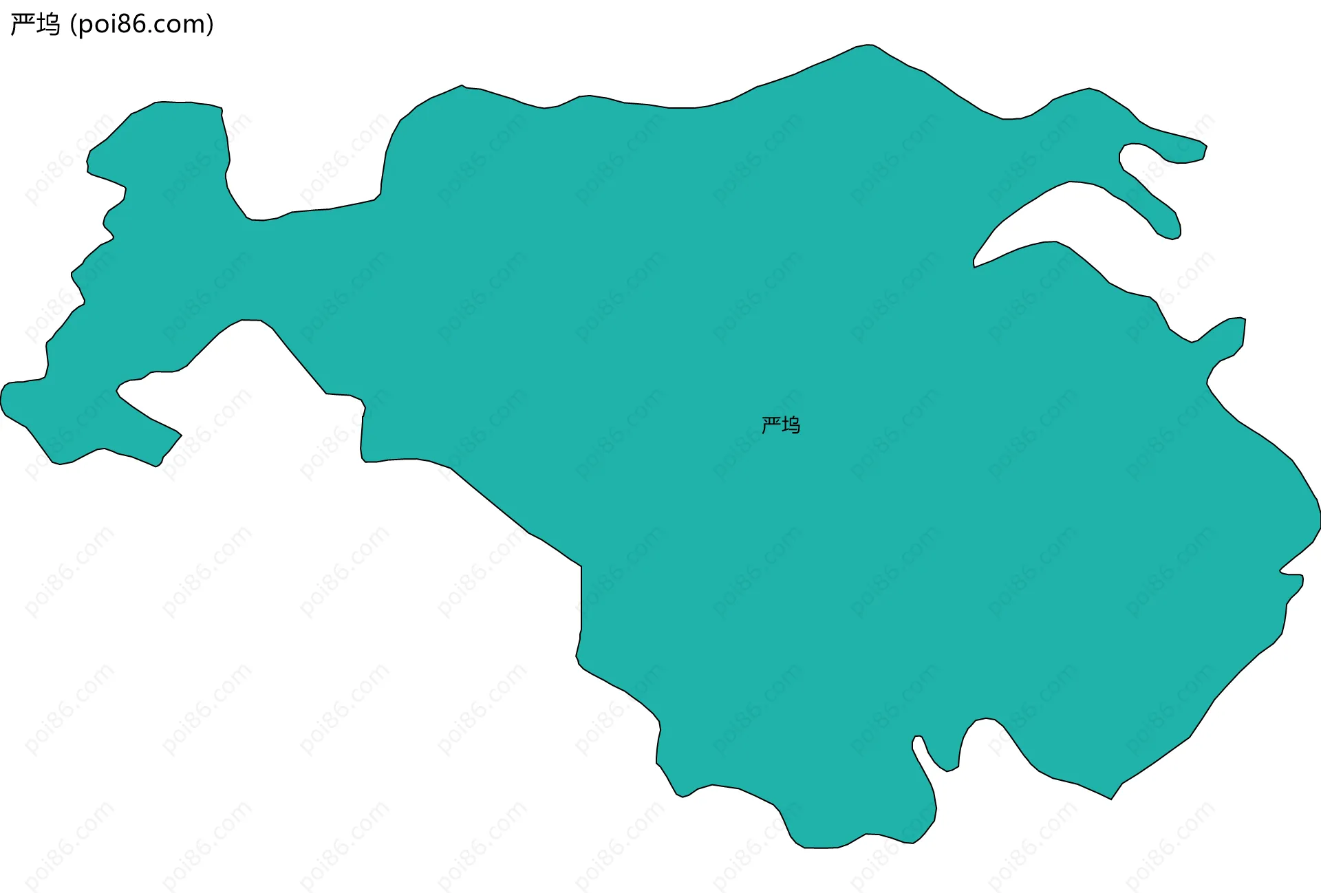 严坞边界地图