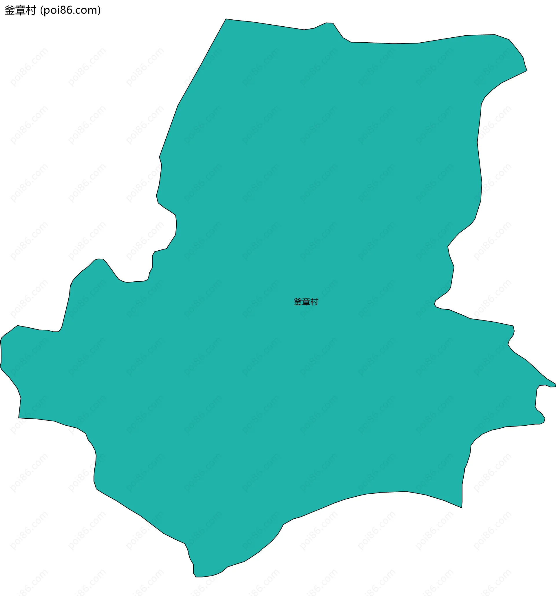 釜章村边界地图