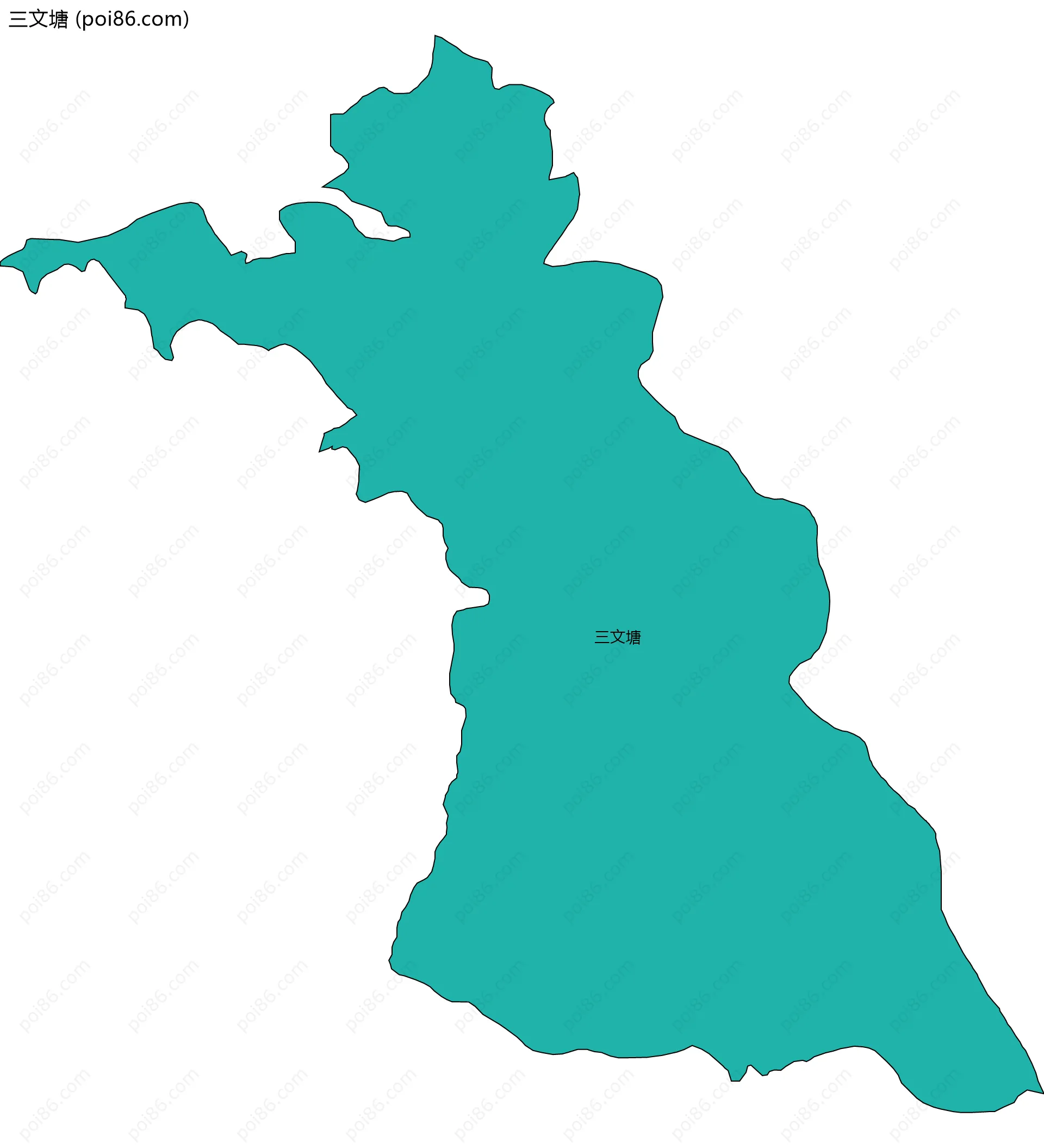 三文塘边界地图
