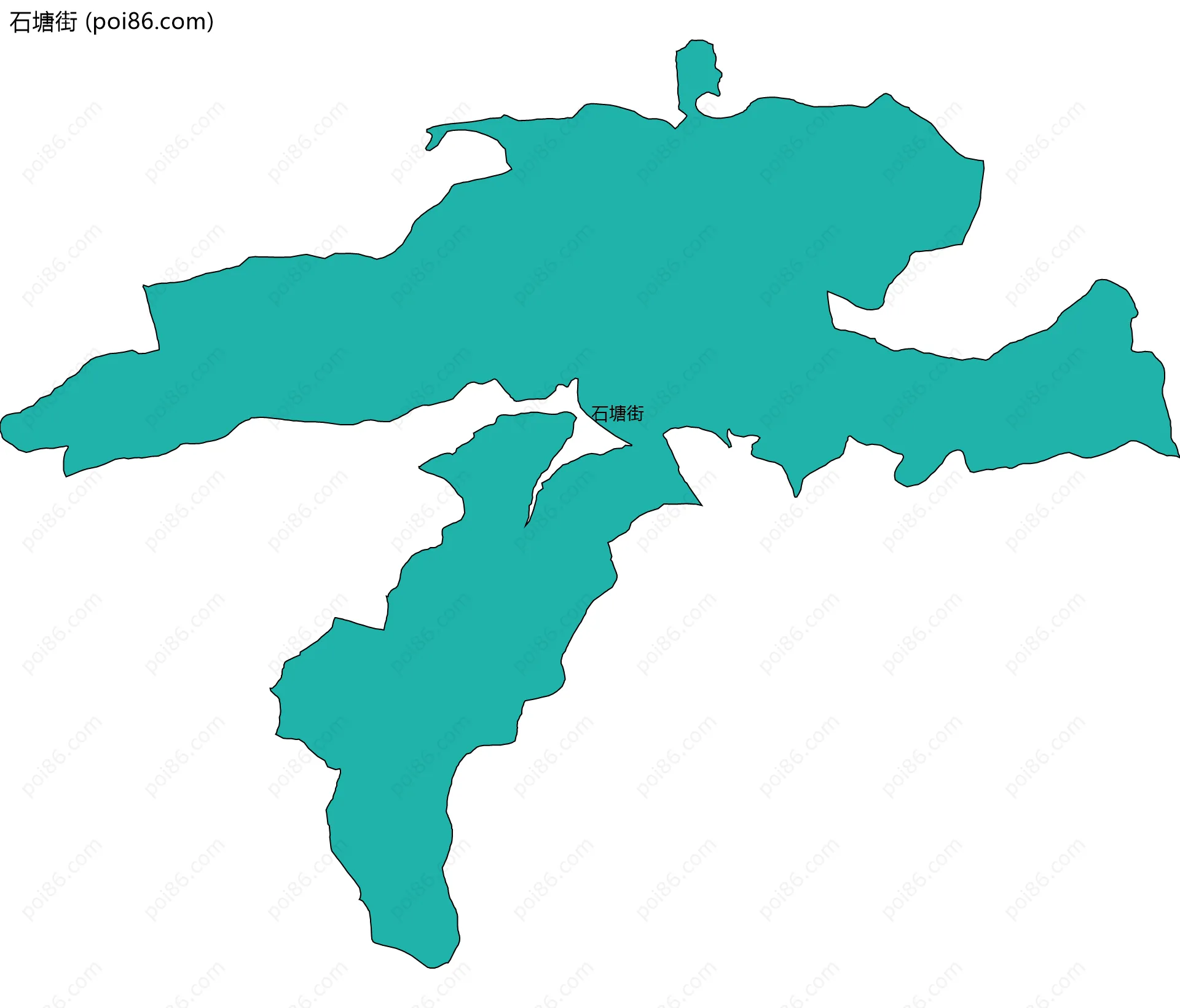 石塘街边界地图