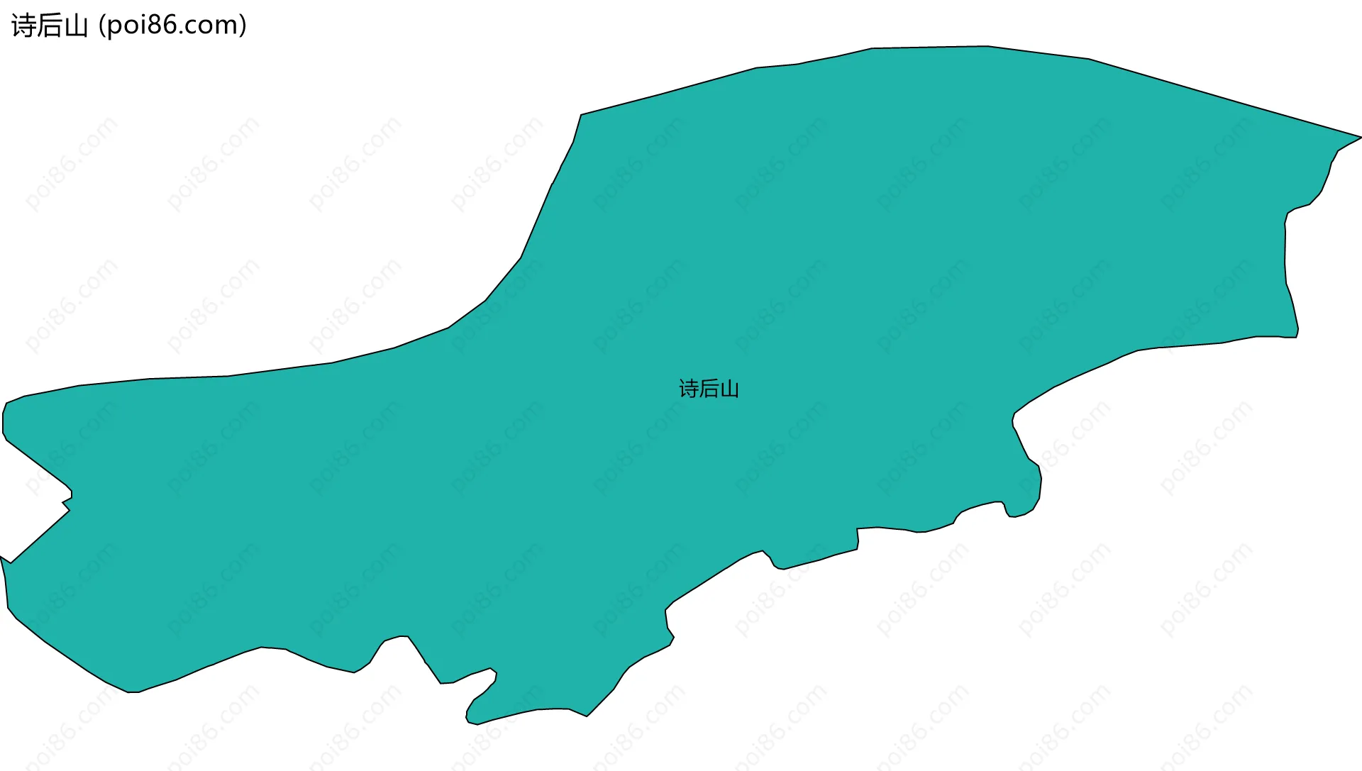诗后山边界地图