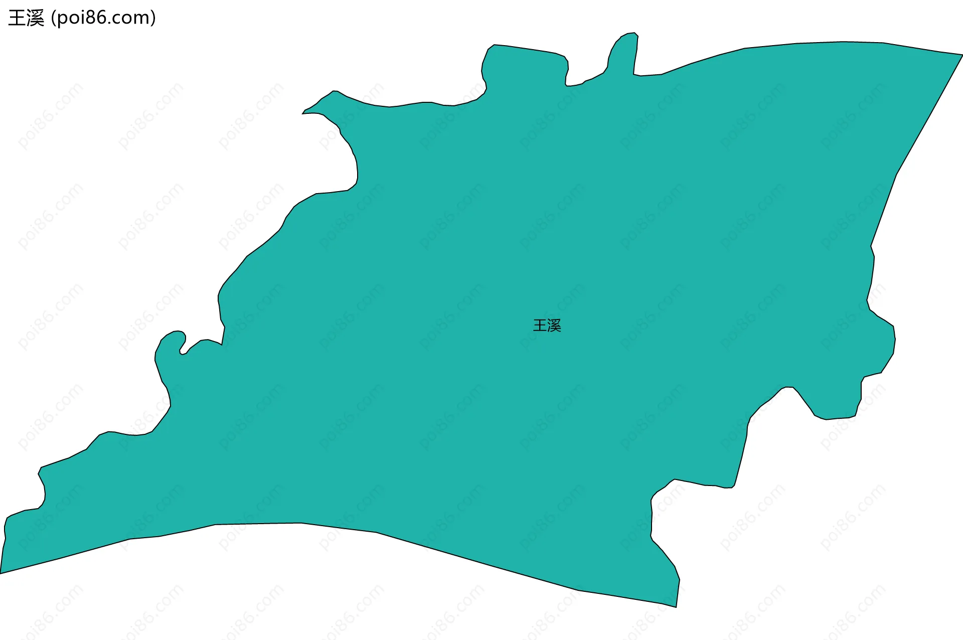 王溪边界地图