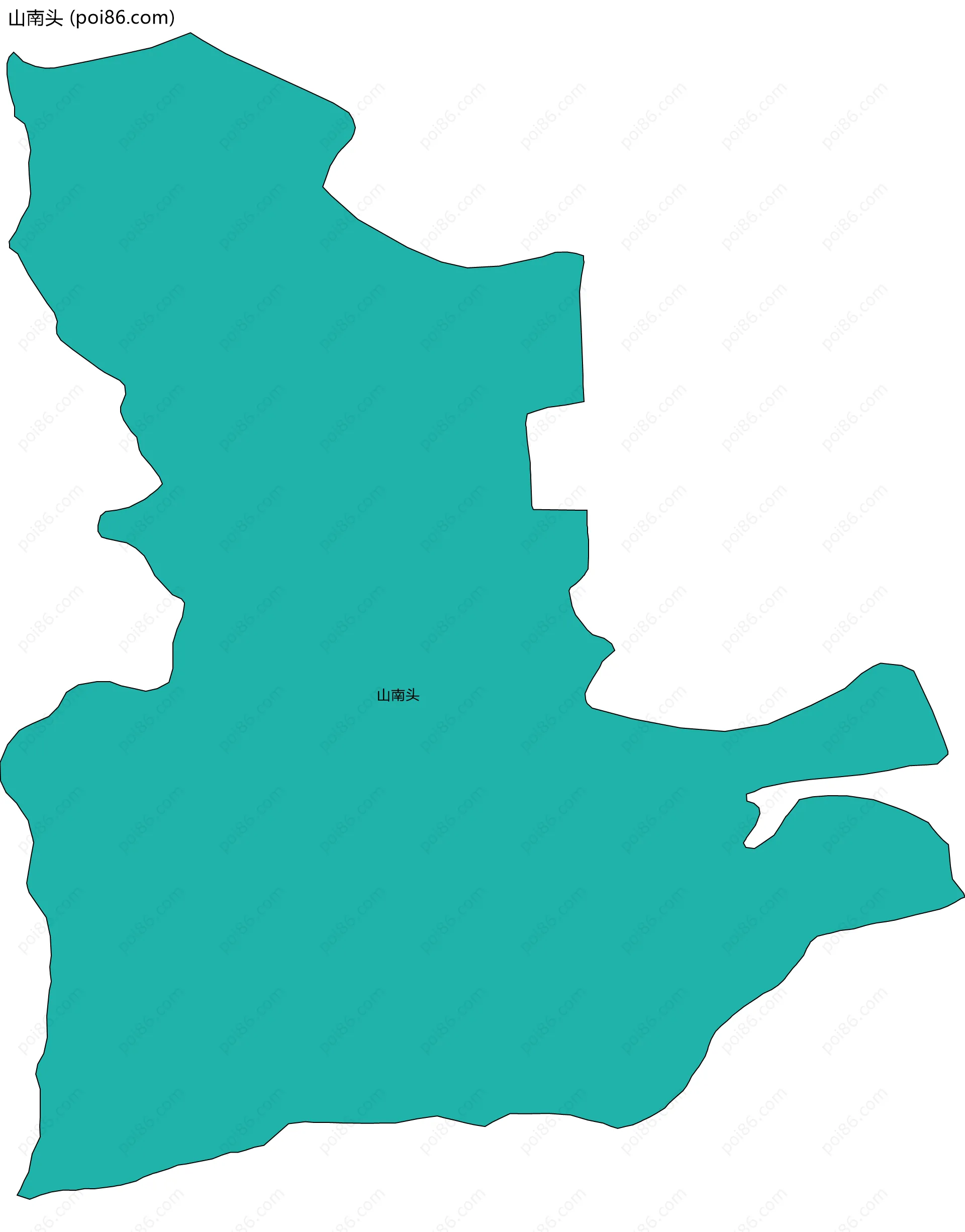 山南头边界地图