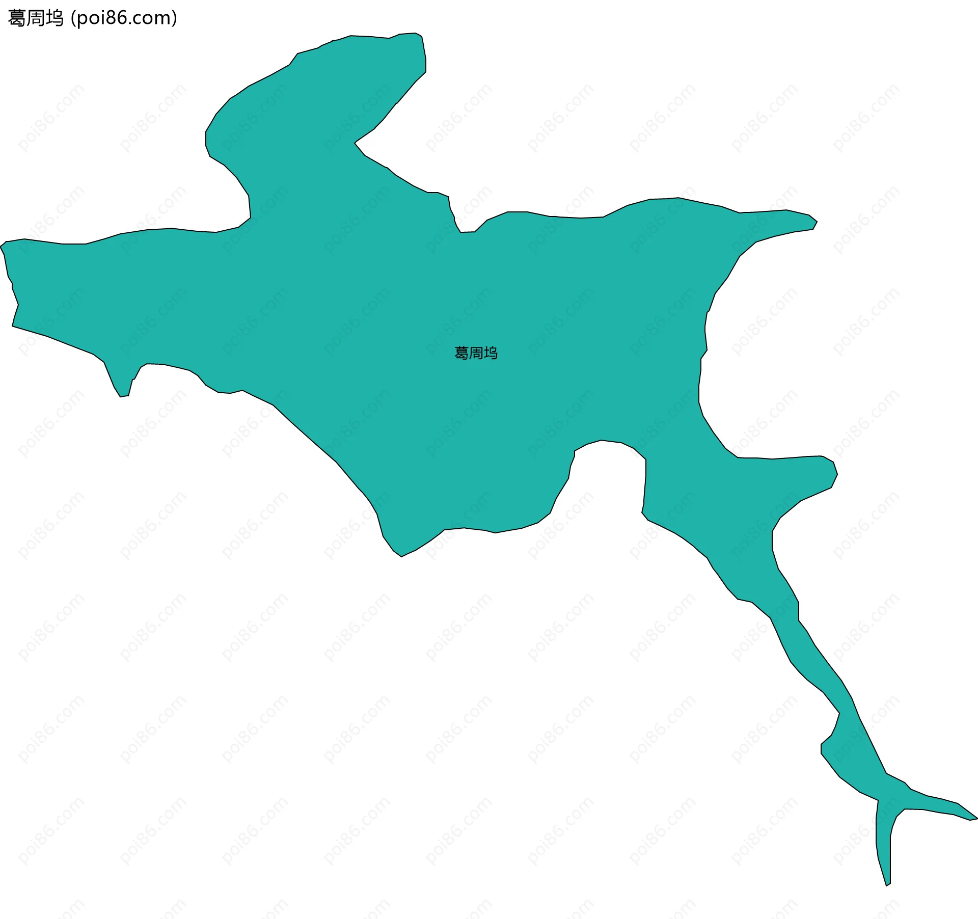 葛周坞边界地图