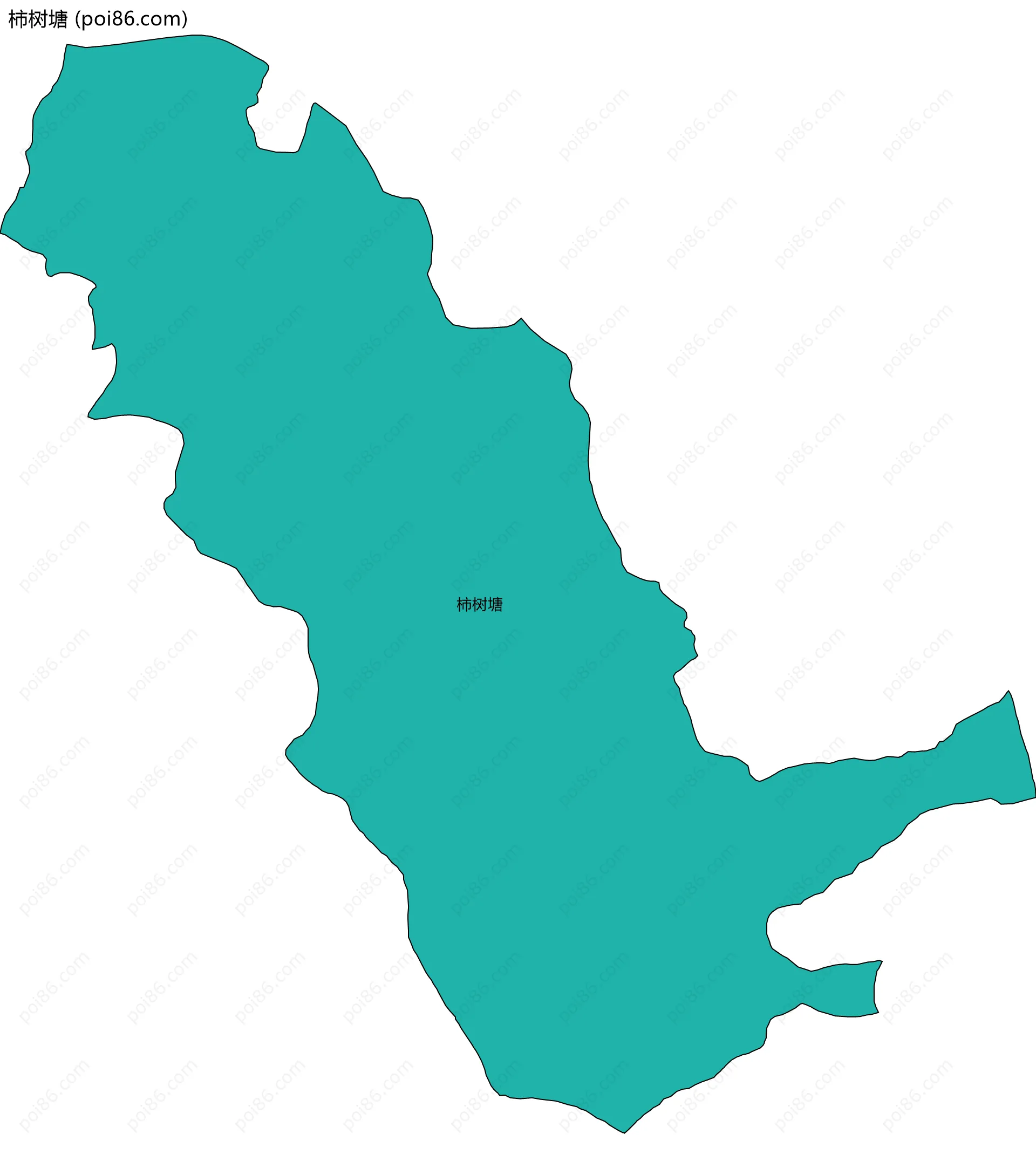 柿树塘边界地图