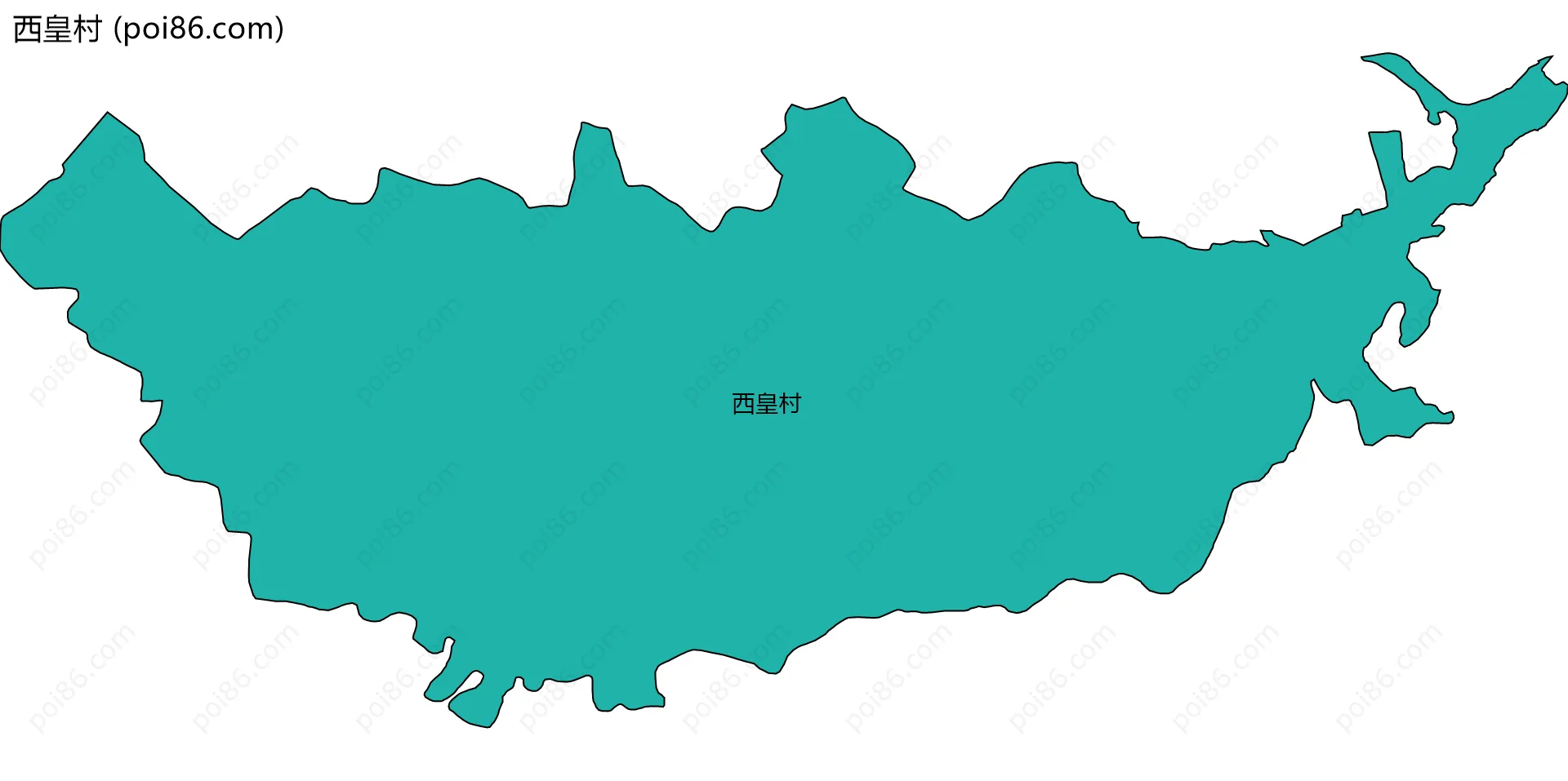 西皇村边界地图