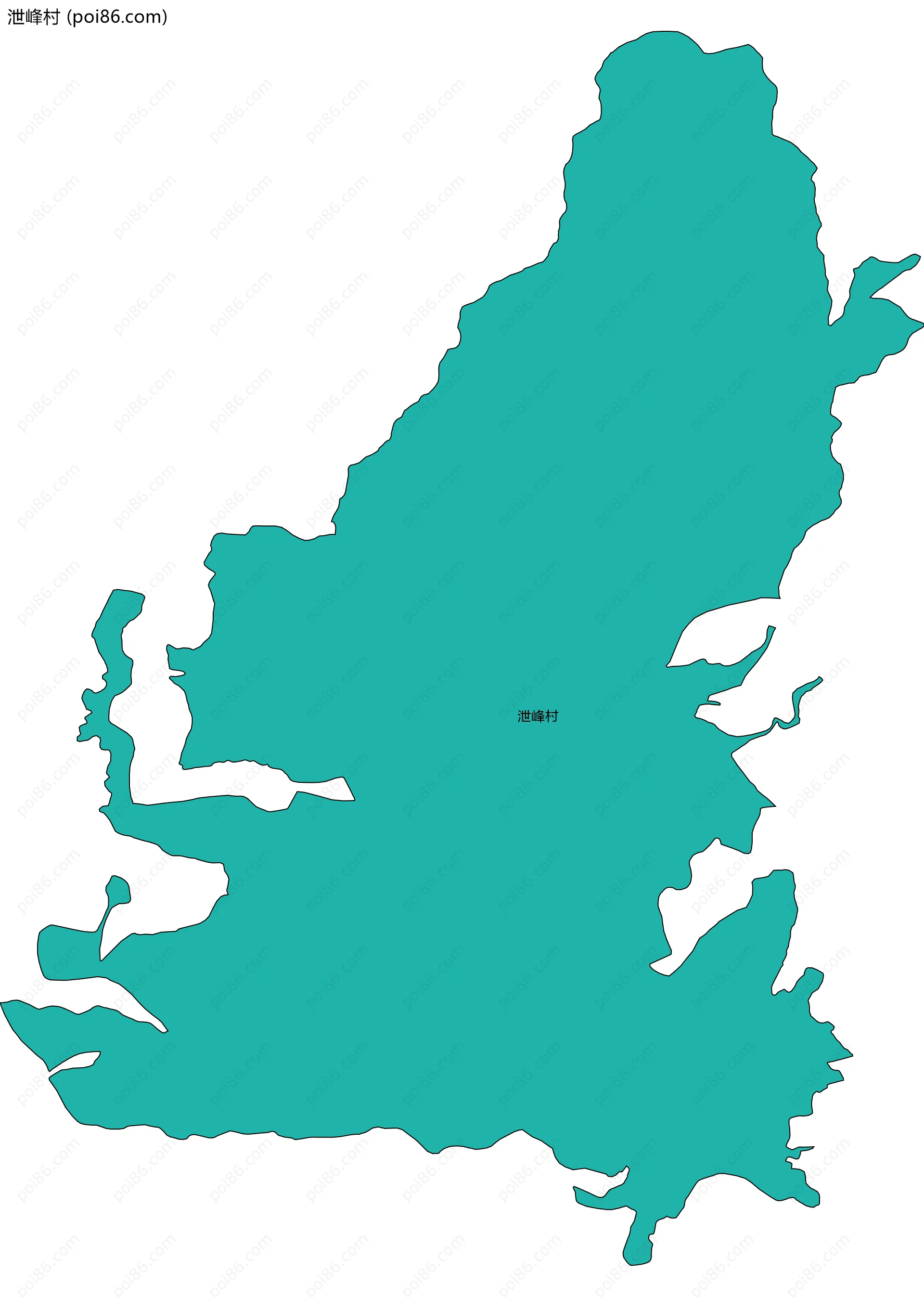 泄峰村边界地图