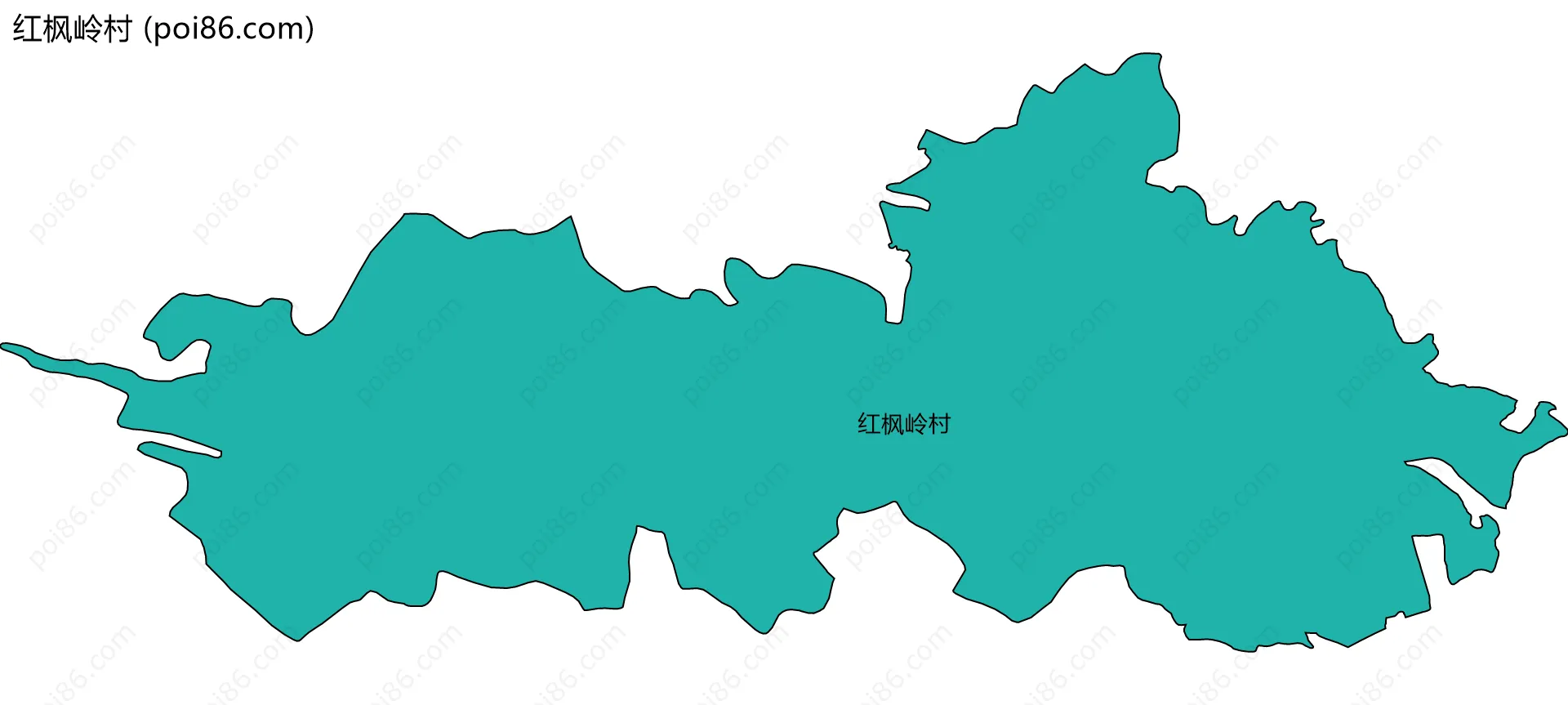 红枫岭村边界地图