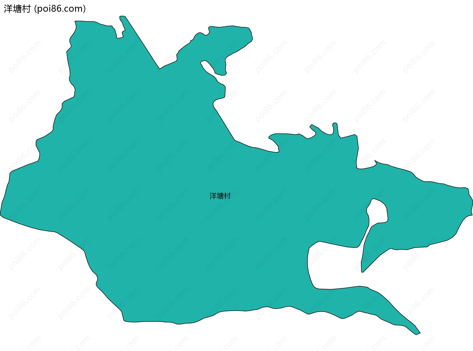 洋塘村边界地图