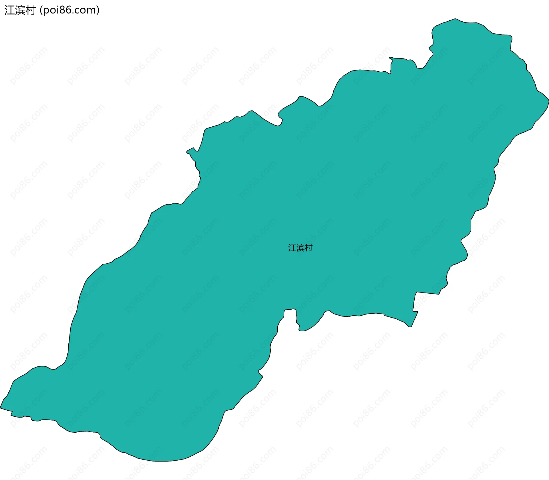 江滨村边界地图