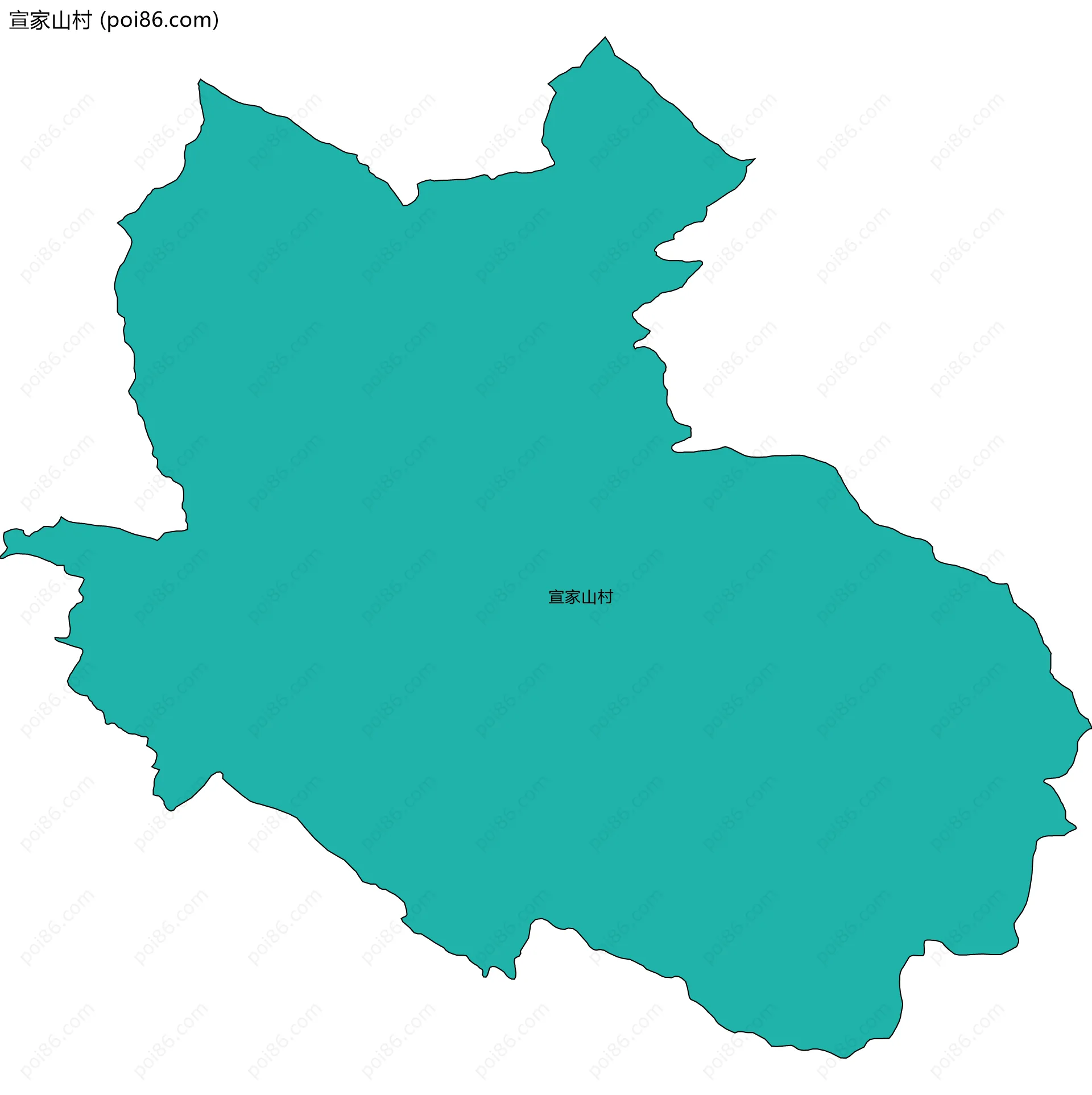 宣家山村边界地图