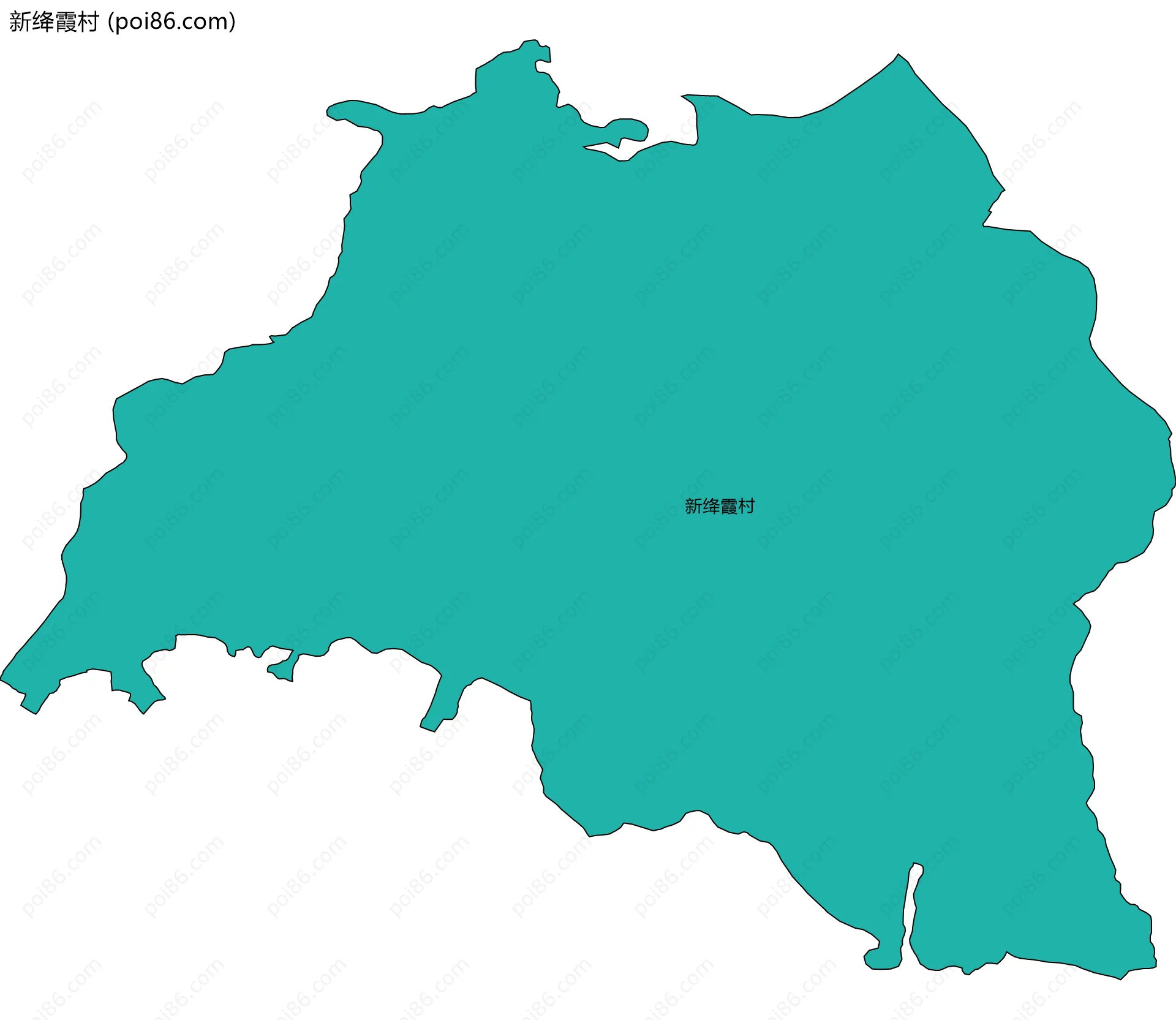 新绛霞村边界地图