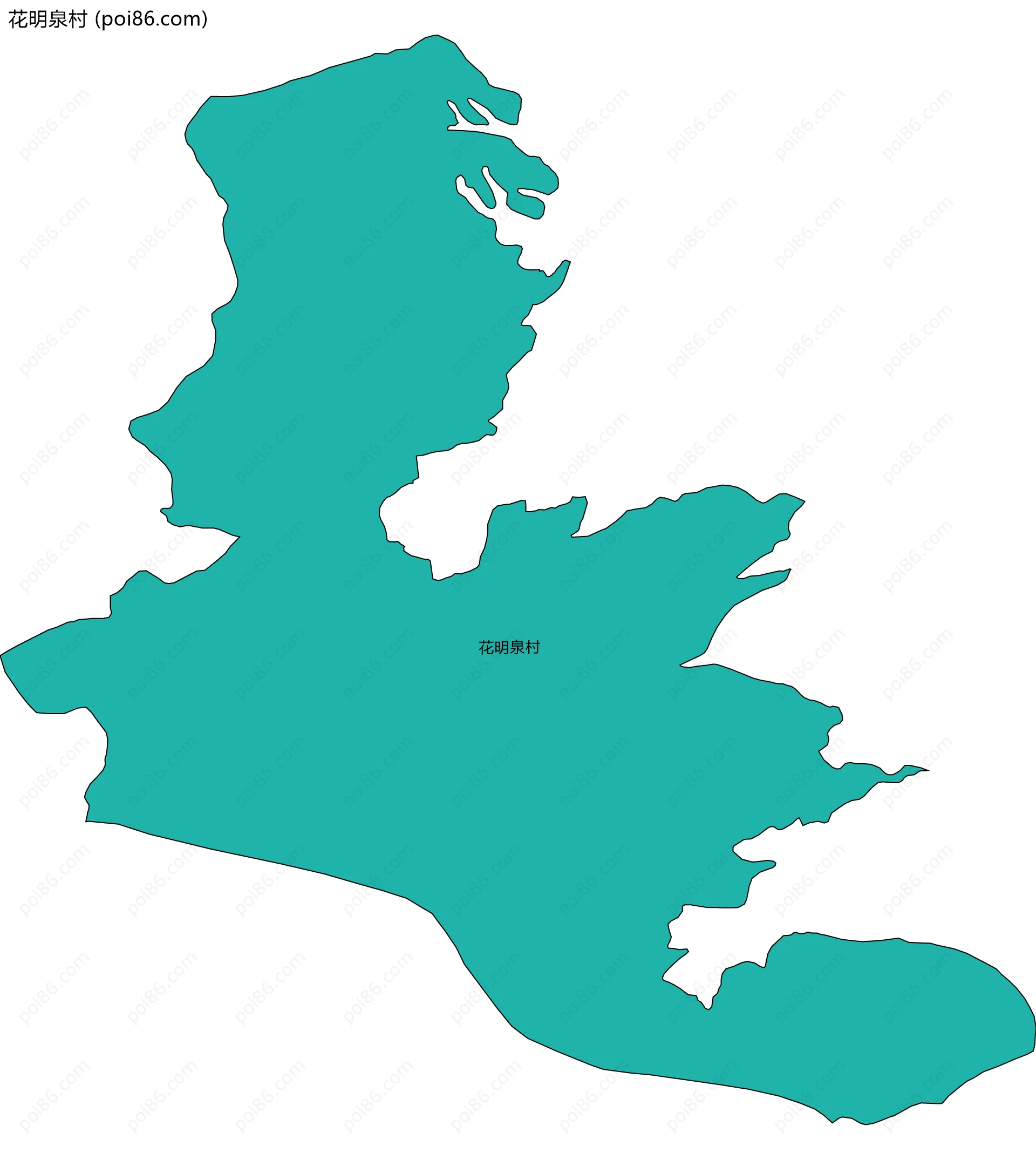 花明泉村边界地图