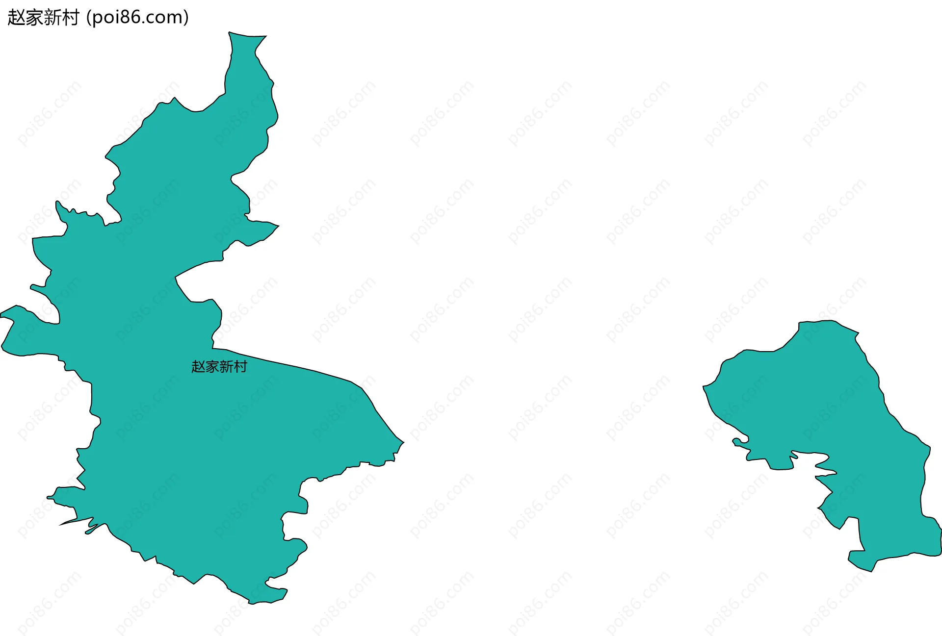 赵家新村边界地图