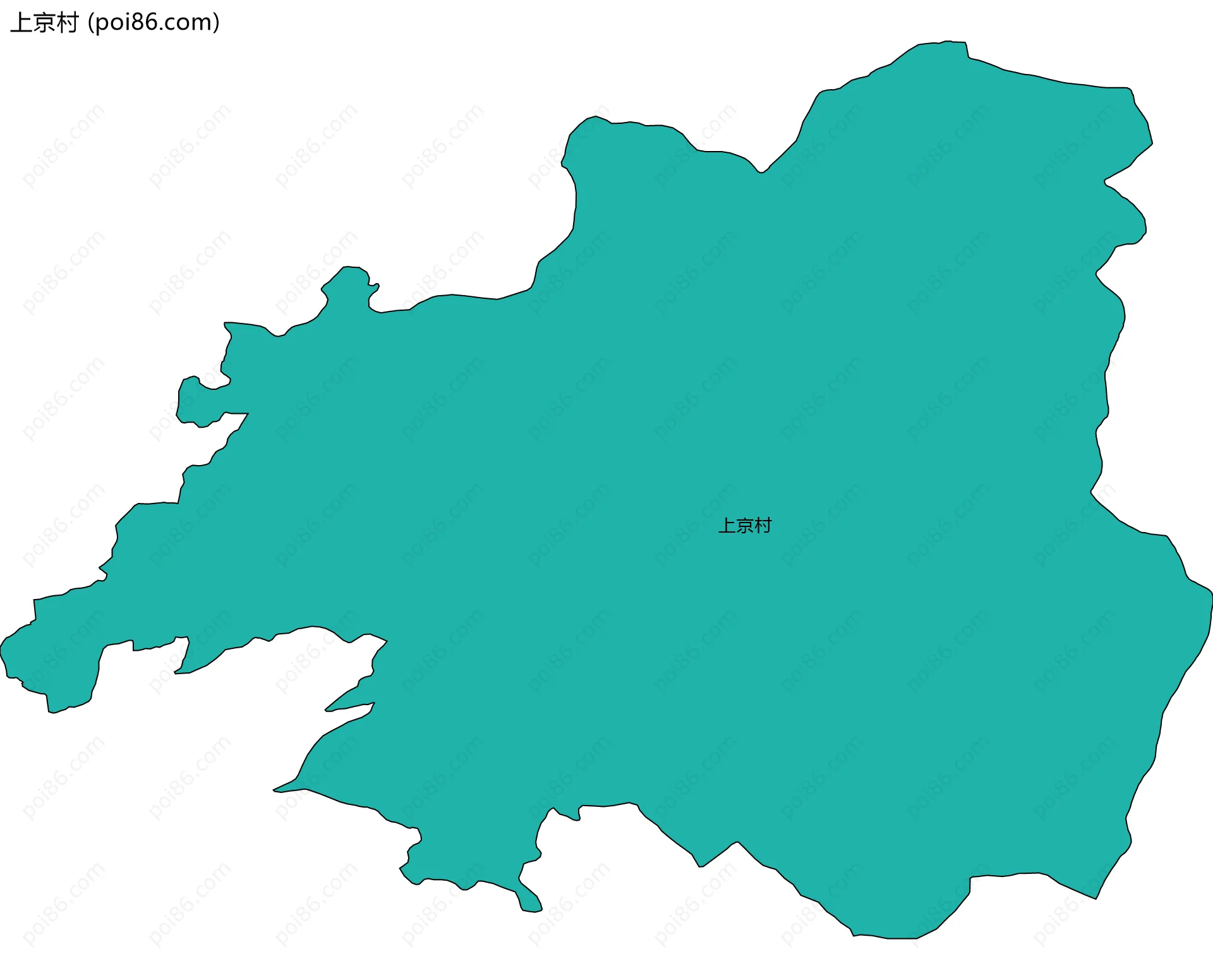 上京村边界地图