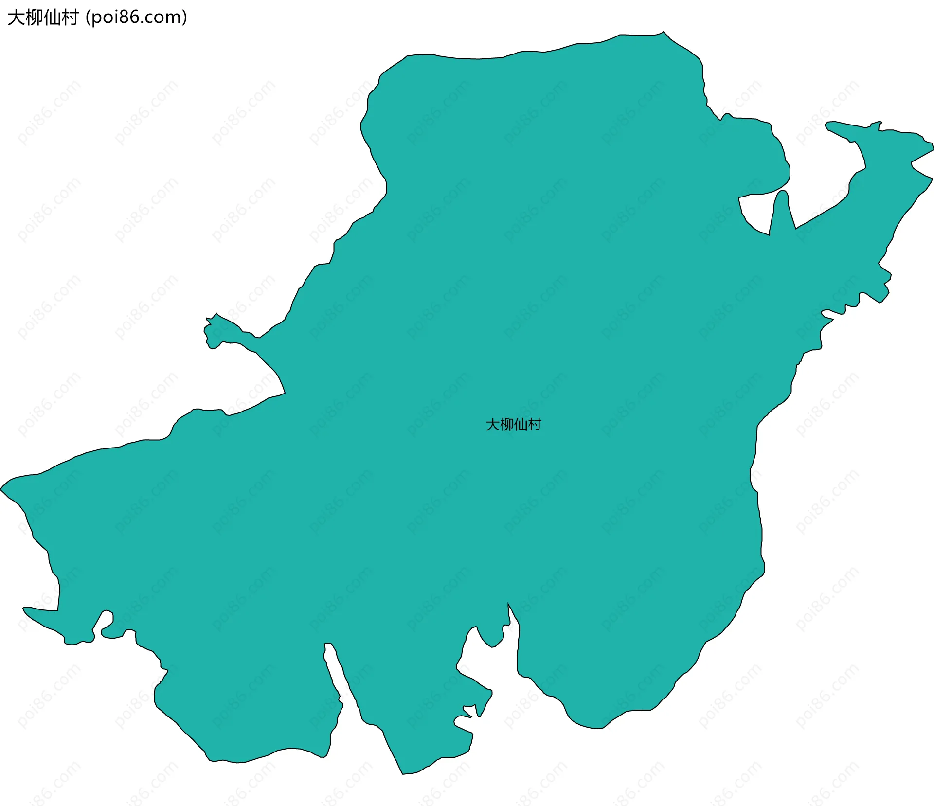 大柳仙村边界地图