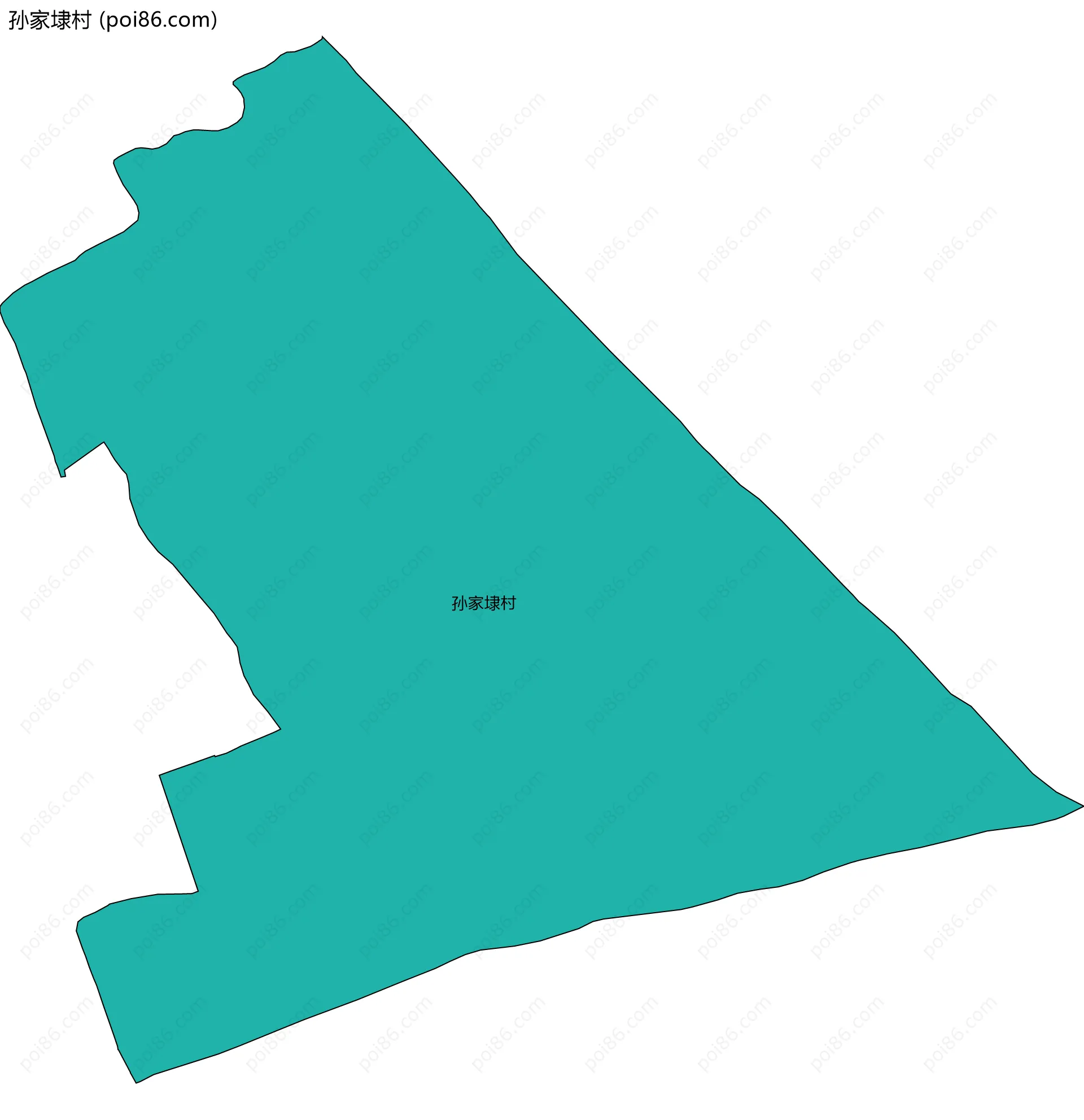 孙家埭村边界地图