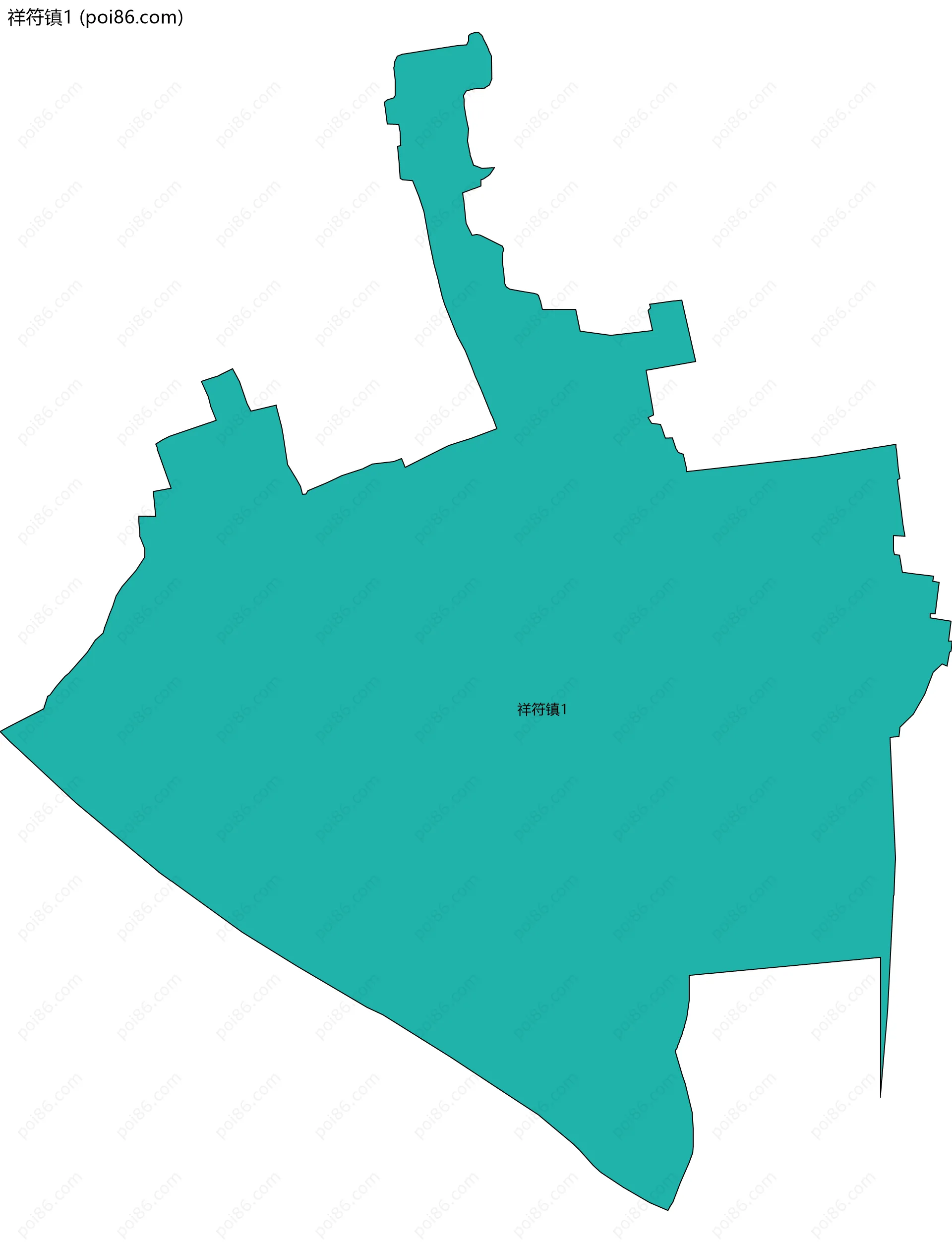祥符镇1边界地图